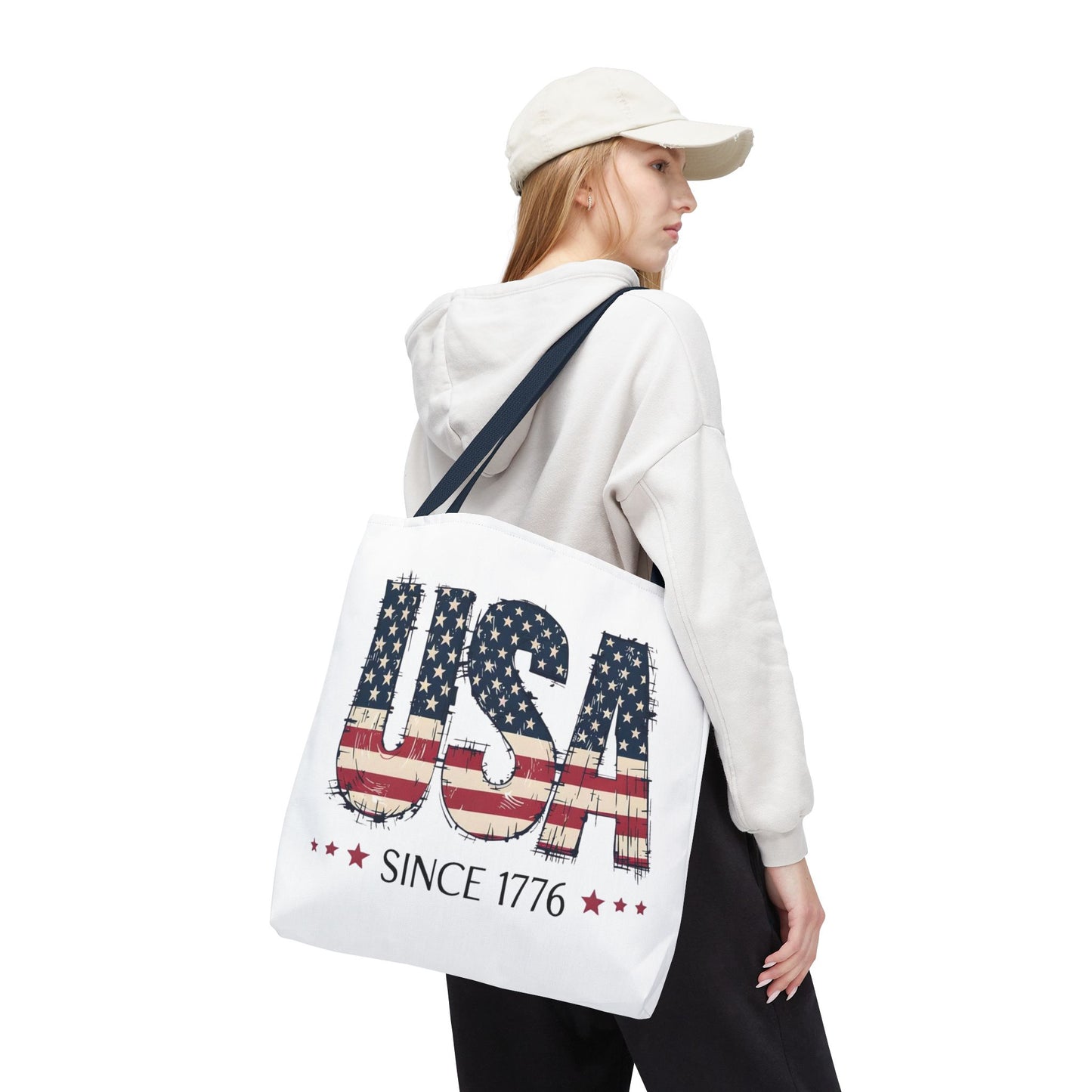 #250 USA Flag "USA Since 1776" Patriotic Tote Bag