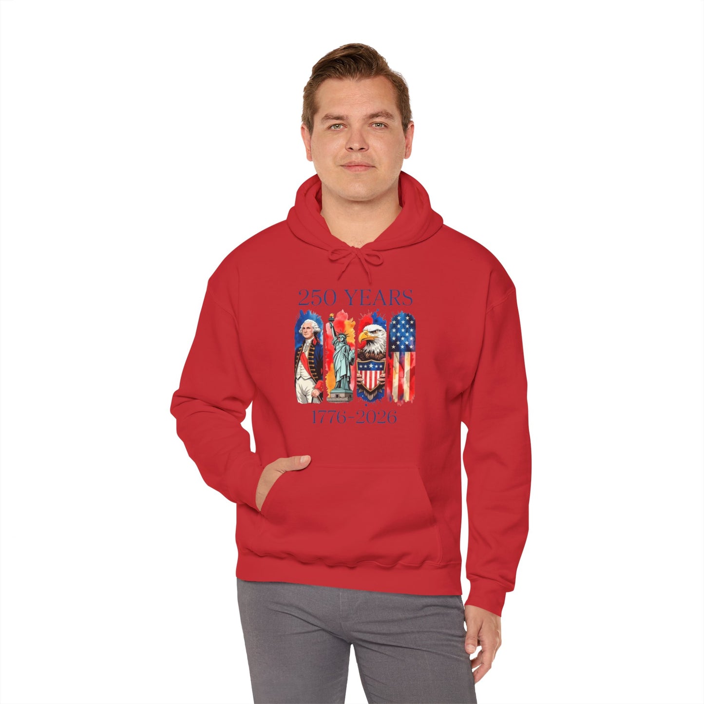 #250 250 Years American History Celebration 1776–2026 Patriotic Hoodie