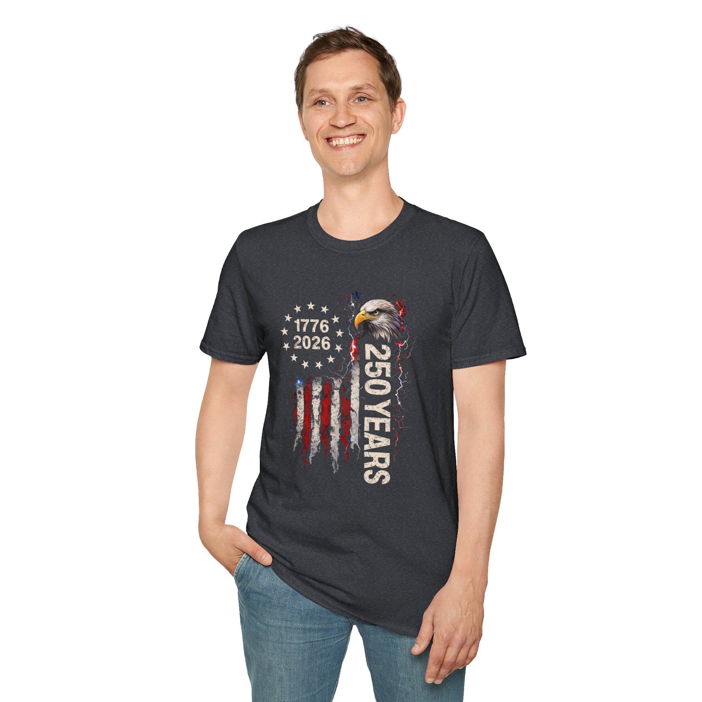 #250 1776-2026 250 Years USA Bicentennial Eagle T-Shirt
