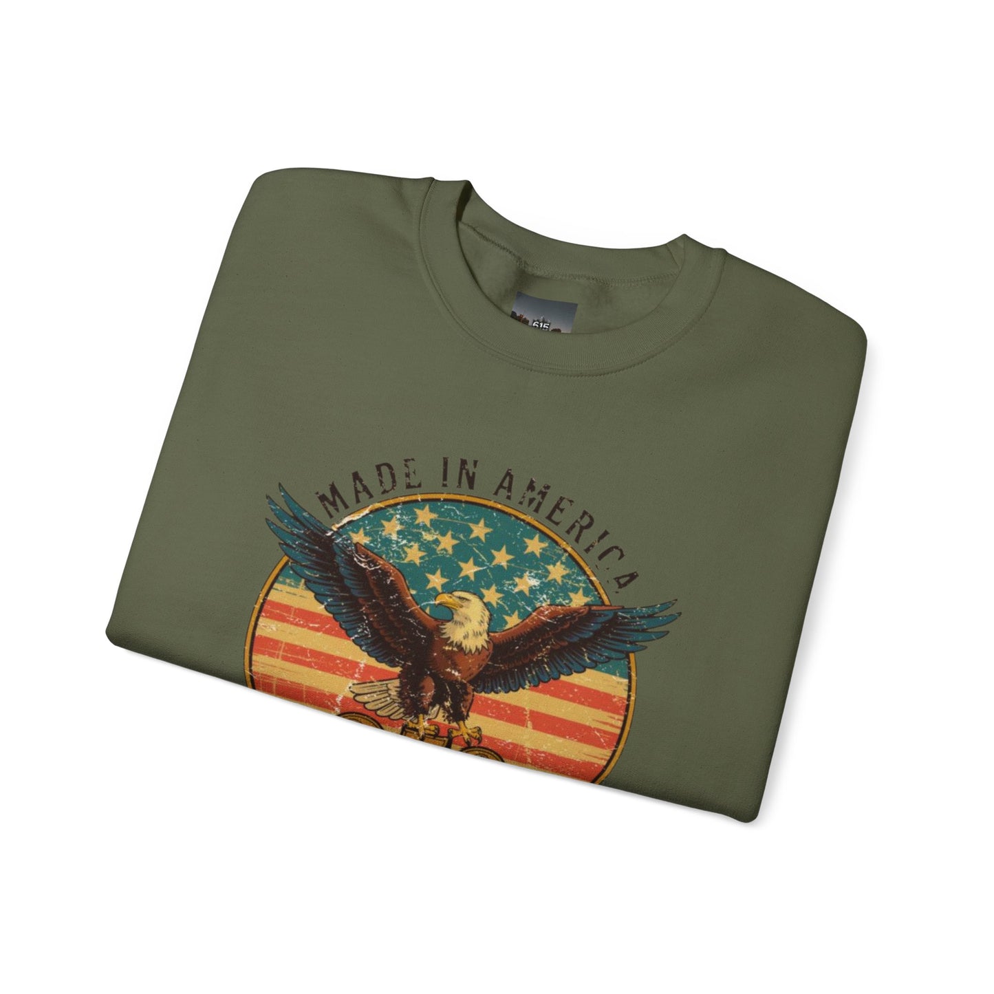 #250 Made in America Eagle 250th Anniversary Patriotic Crewneck Sweatshirt