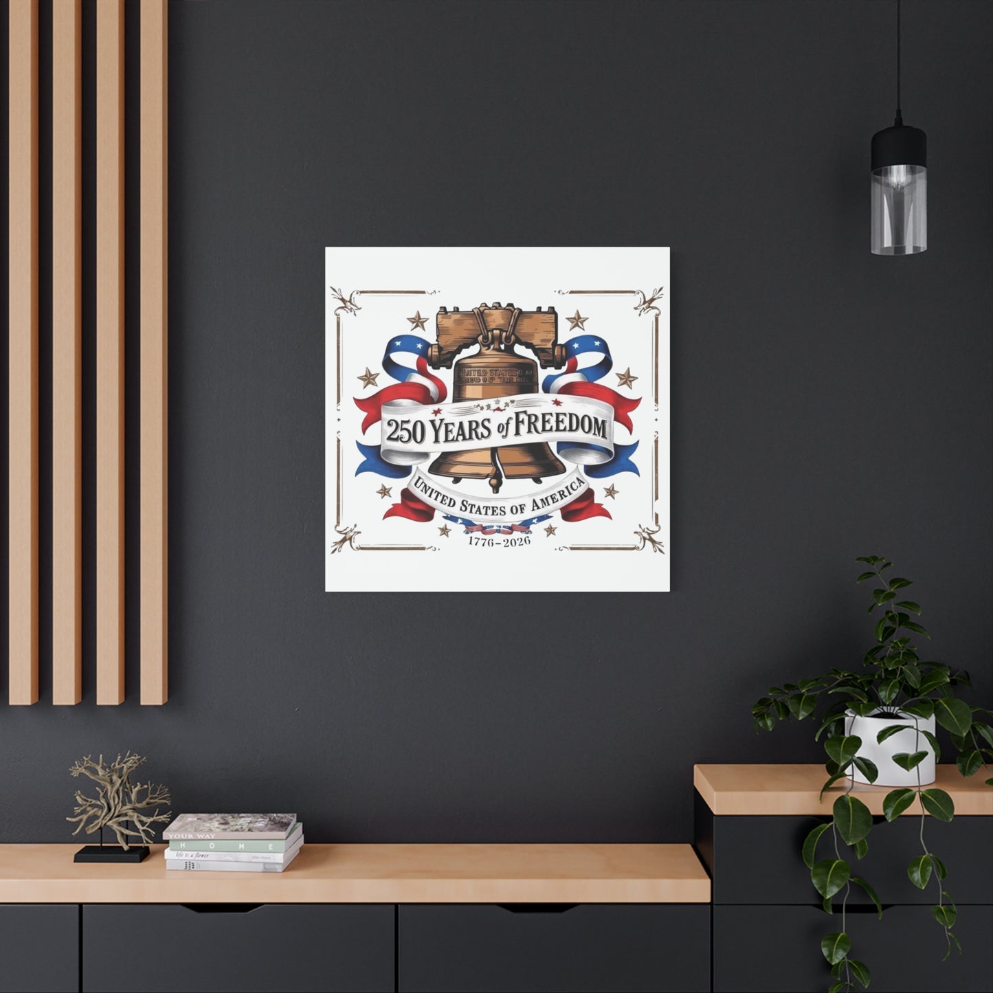 #250 250 Years of Freedom Liberty Bell Matte Canvas Wall Art