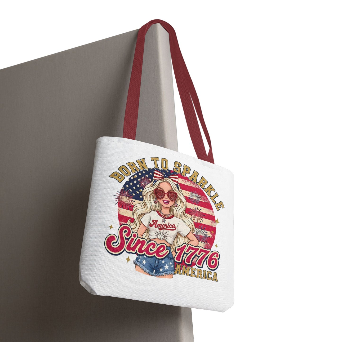 #250 "Born to Sparkle Since 1776" Patriotic Tote Bag