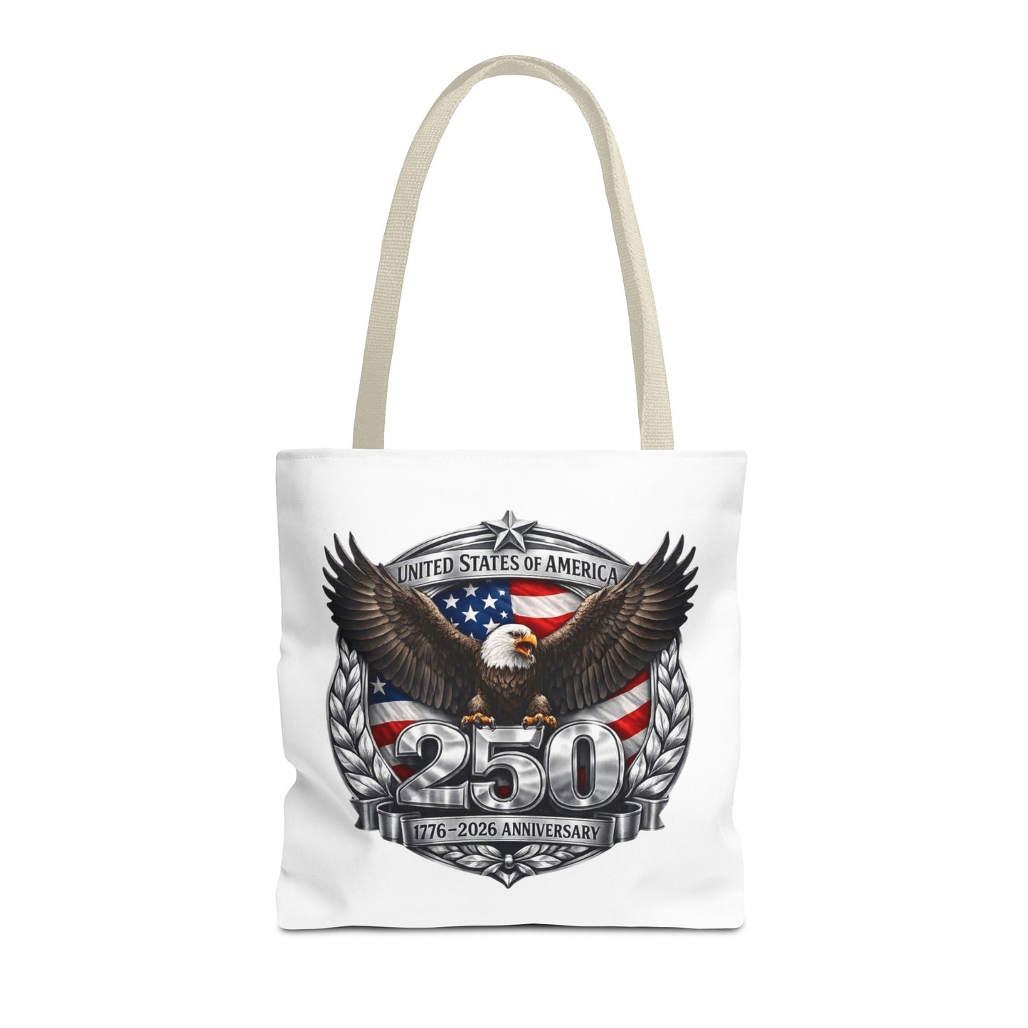#250 Patriotic Bald Eagle 250 United States Emblem Tote Bag