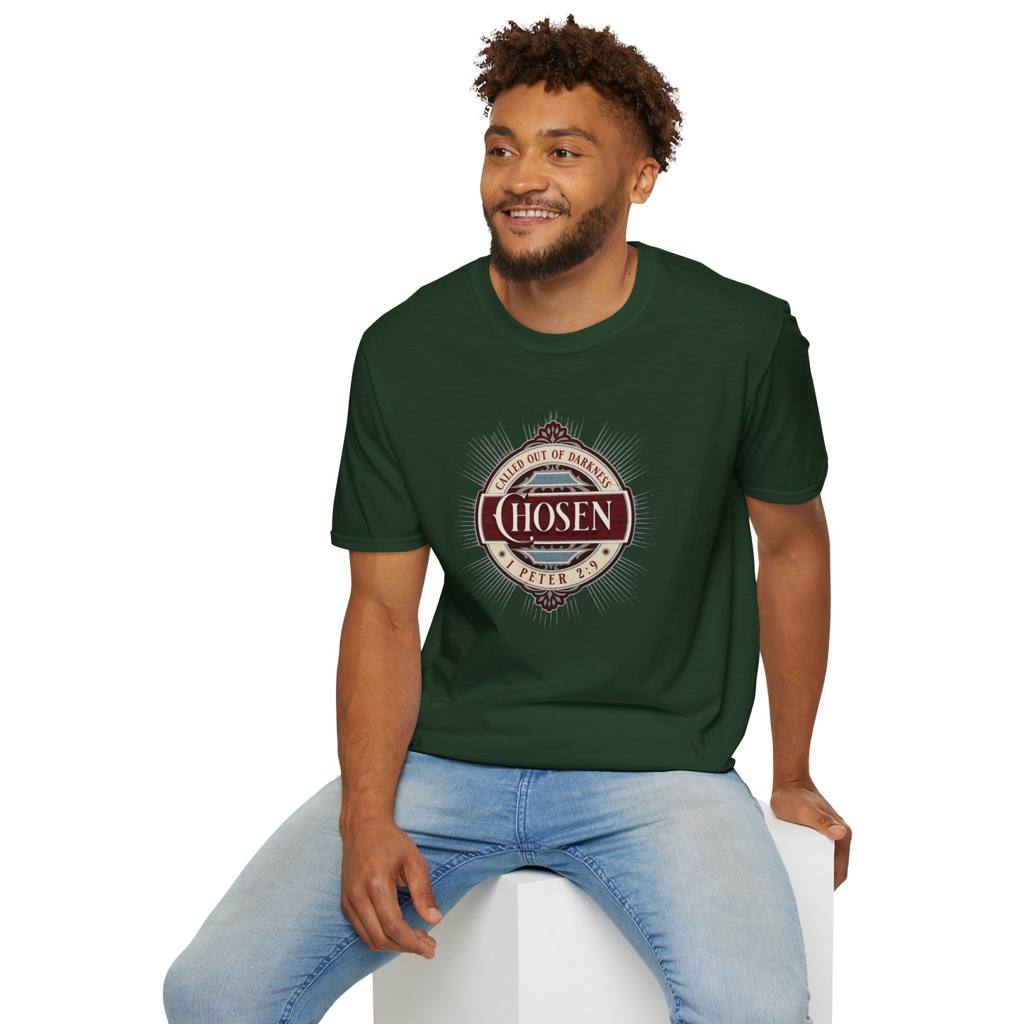 Chosen Graphic T-Shirt — "Called Out of Darkness" Faith Tee