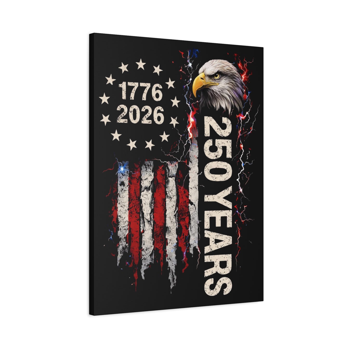 #250 1776-2026 250 Years USA Bicentennial Eagle Matte Canvas Wall Art
