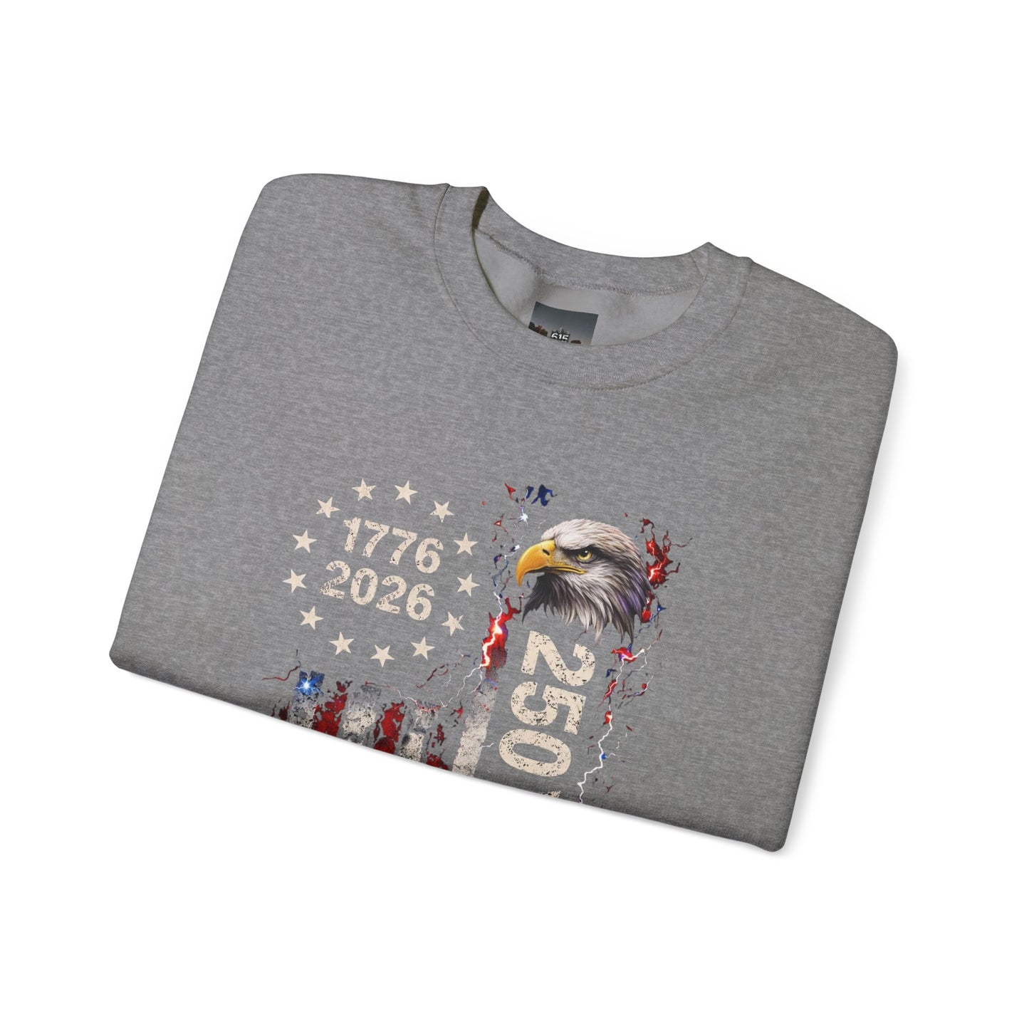 #250 1776-2026 250 Years USA Bicentennial Eagle Crewneck Sweatshirt
