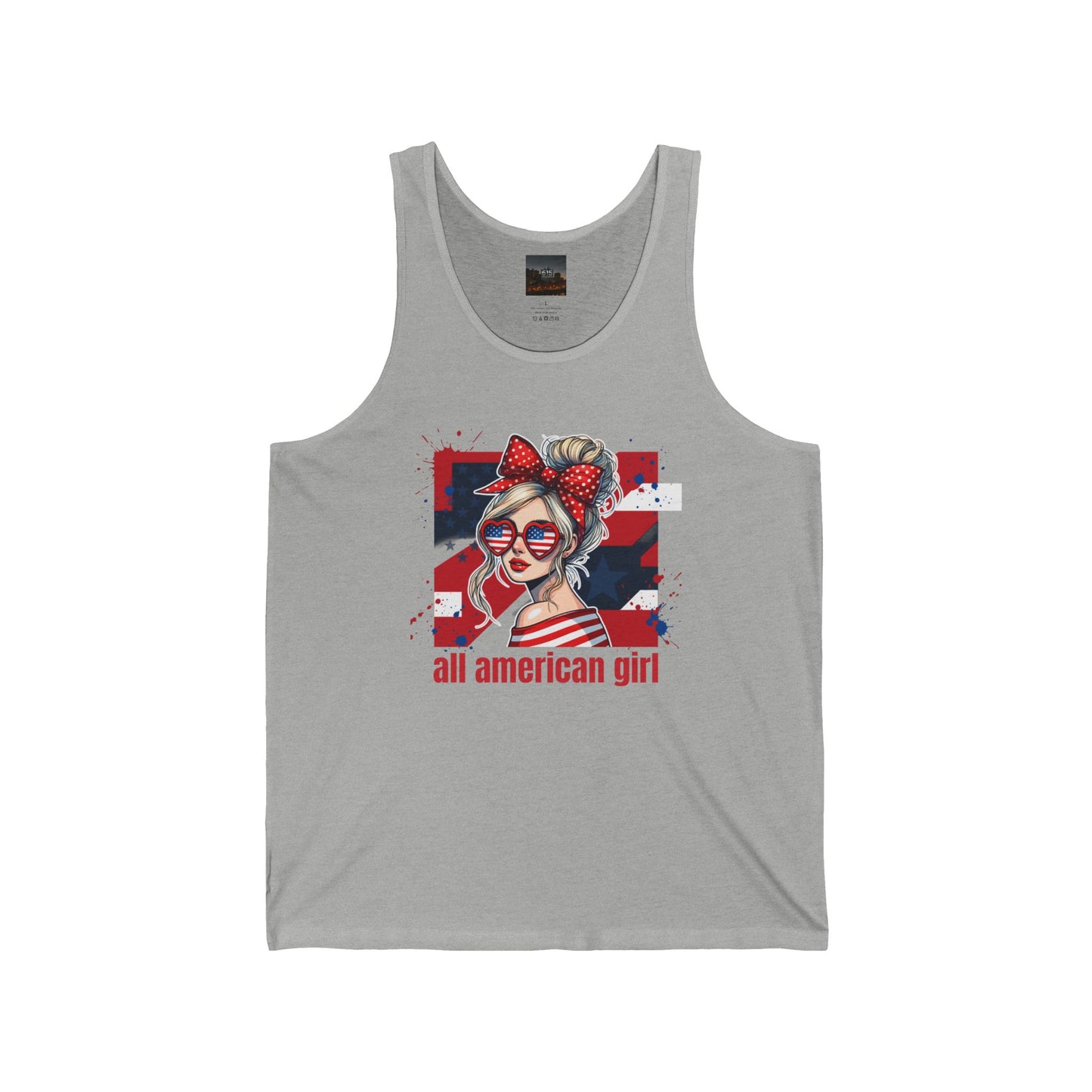 #250 All American Girl Patriotic Tank Top