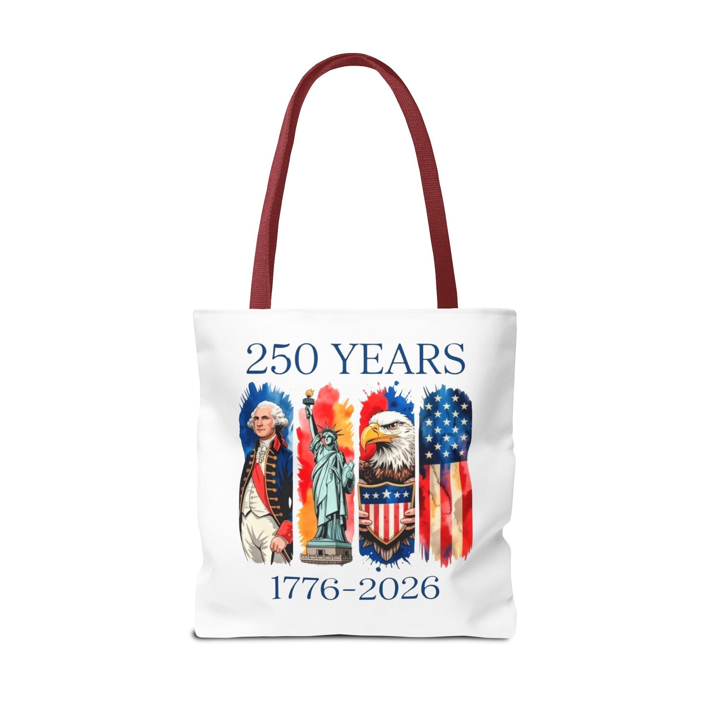 #250 250 Years American History Celebration 1776–2026 Patriotic Tote Bag