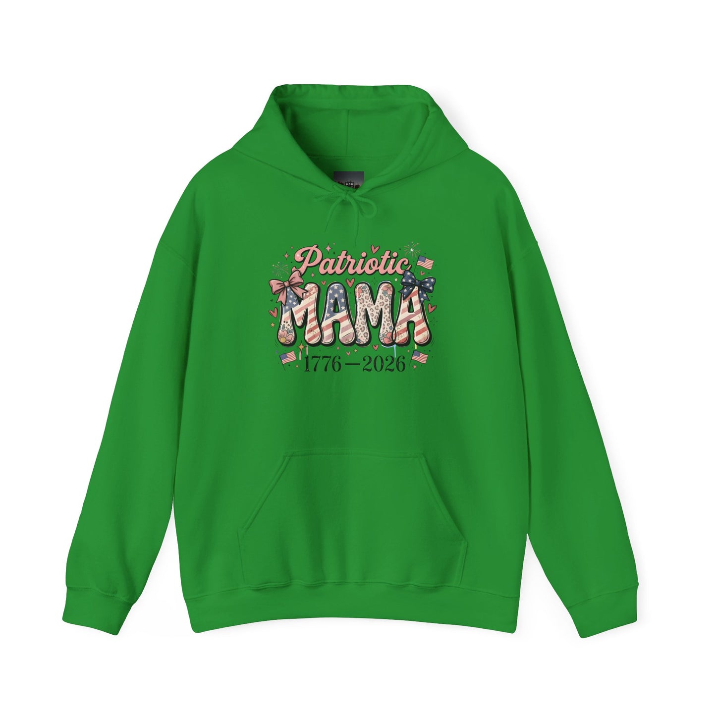 #250 Patriotic Mama 1776–2026 American Flag Hoodie