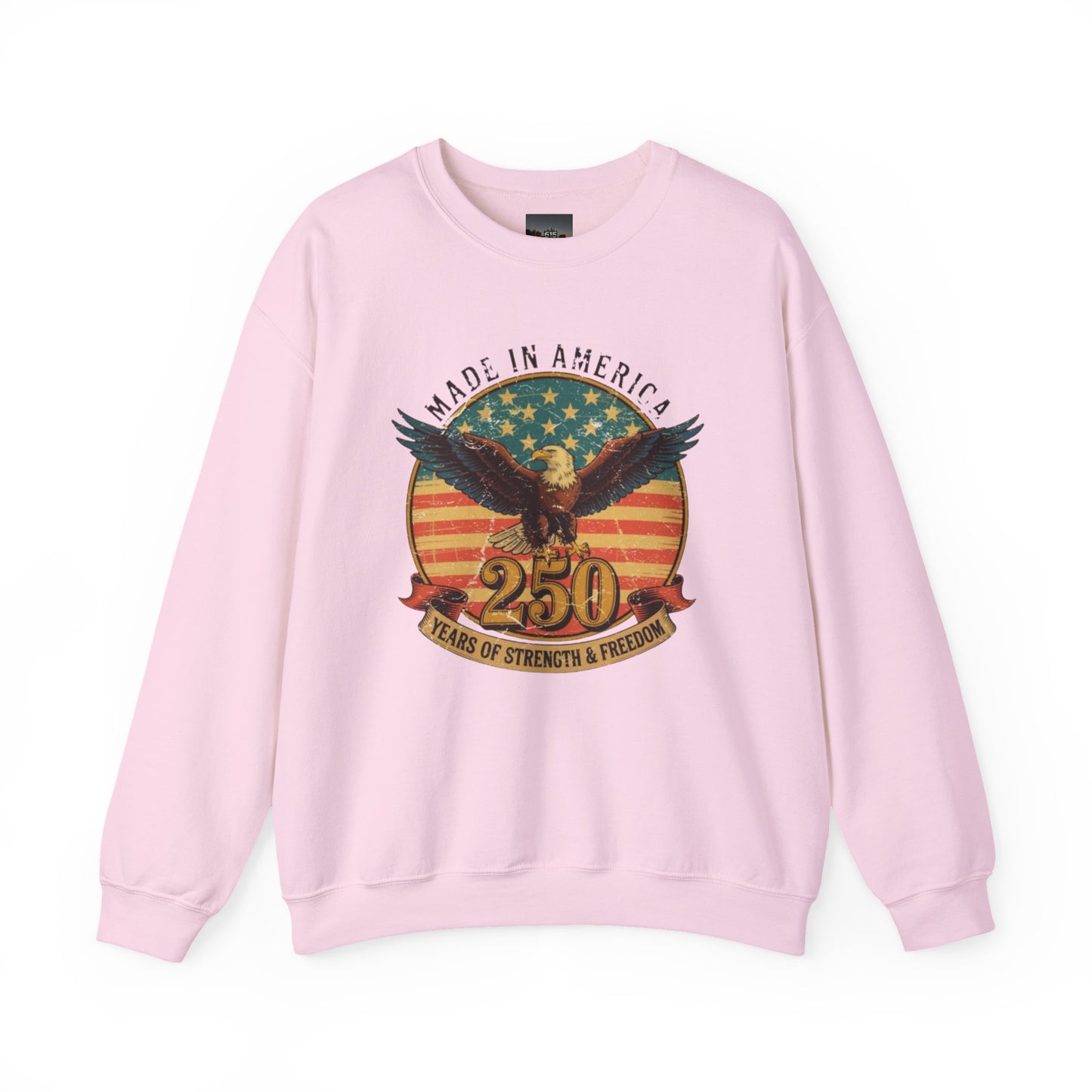 #250 Made in America Eagle 250th Anniversary Patriotic Crewneck Sweatshirt