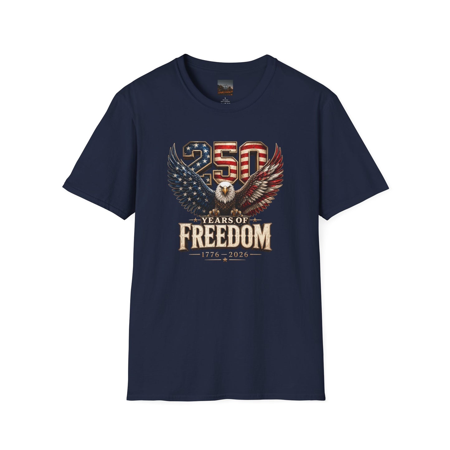 #250 250 Years of Freedom Eagle Patriotic American Flag Anniversary (1776–2026) T-Shirt