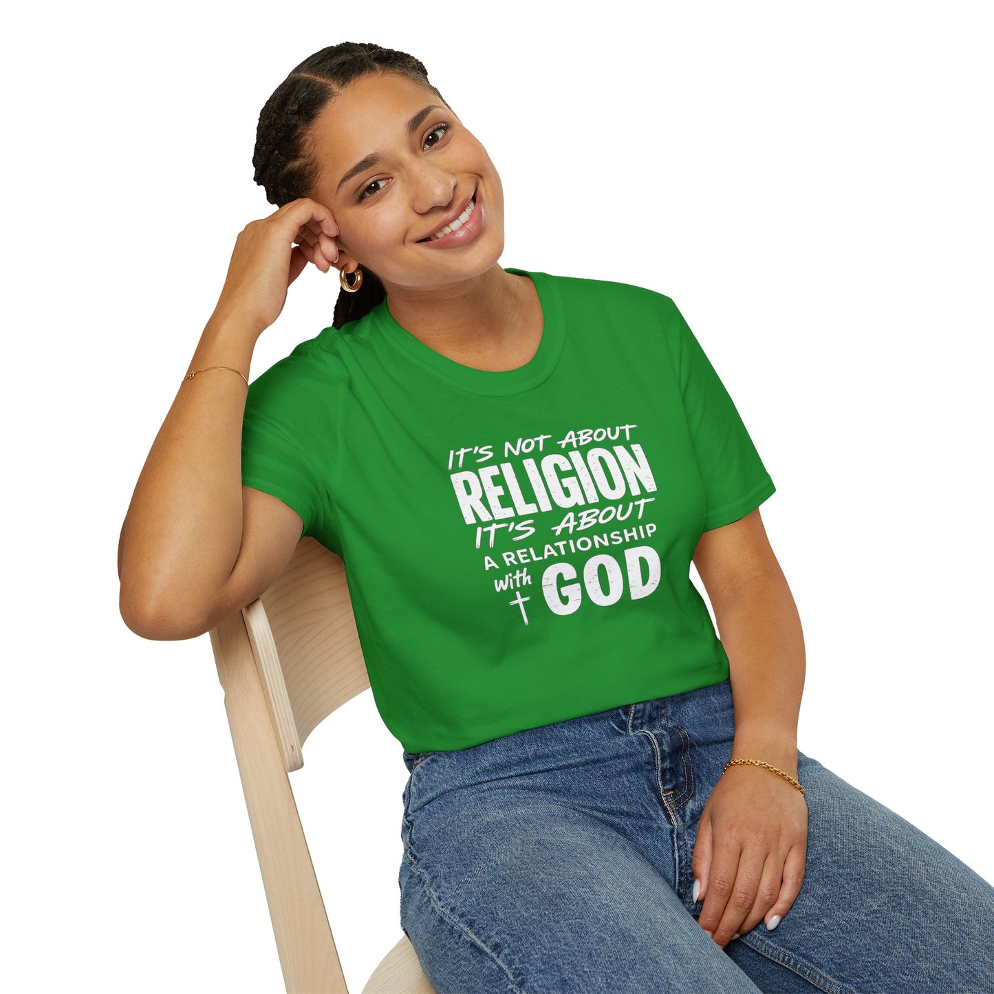 It's Not About Religion, It's About a Relationship with God - Christian Message T-Shirt