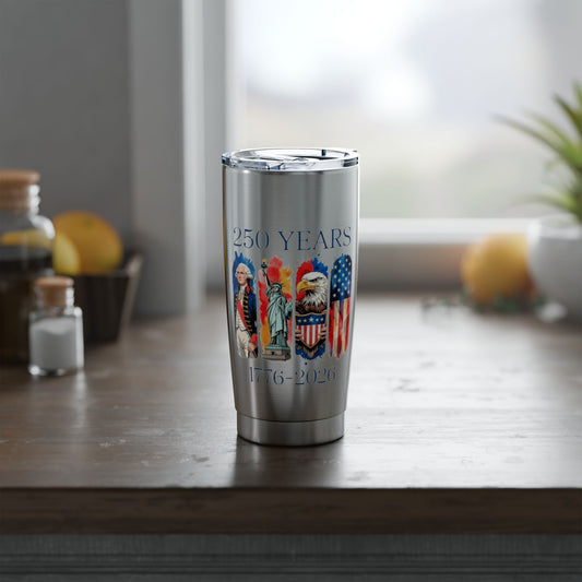#250 250 Years American History Celebration 1776–2026 Patriotic Vagabond 20oz Tumbler Stainless Travel Cup