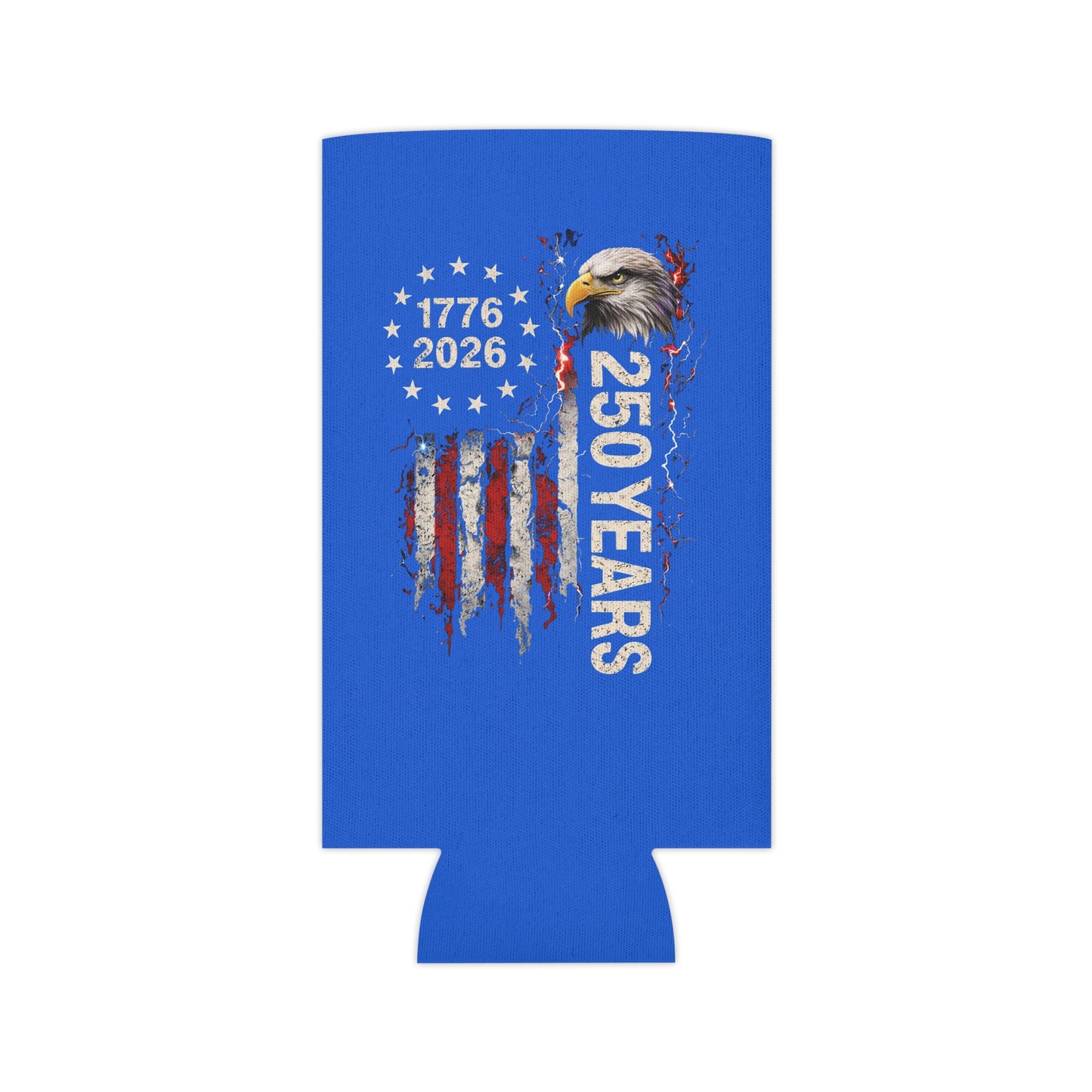 #250 1776-2026 250 Years USA Bicentennial Eagle Can Cooler - Beverage Koozie