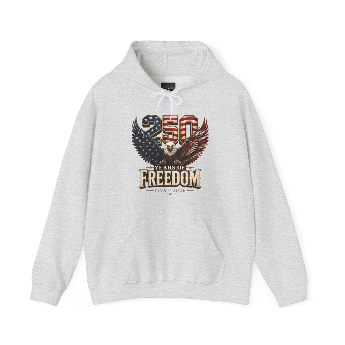 #250 250 Years of Freedom Eagle Patriotic American Flag Anniversary (1776–2026) Patriotic Hoodie