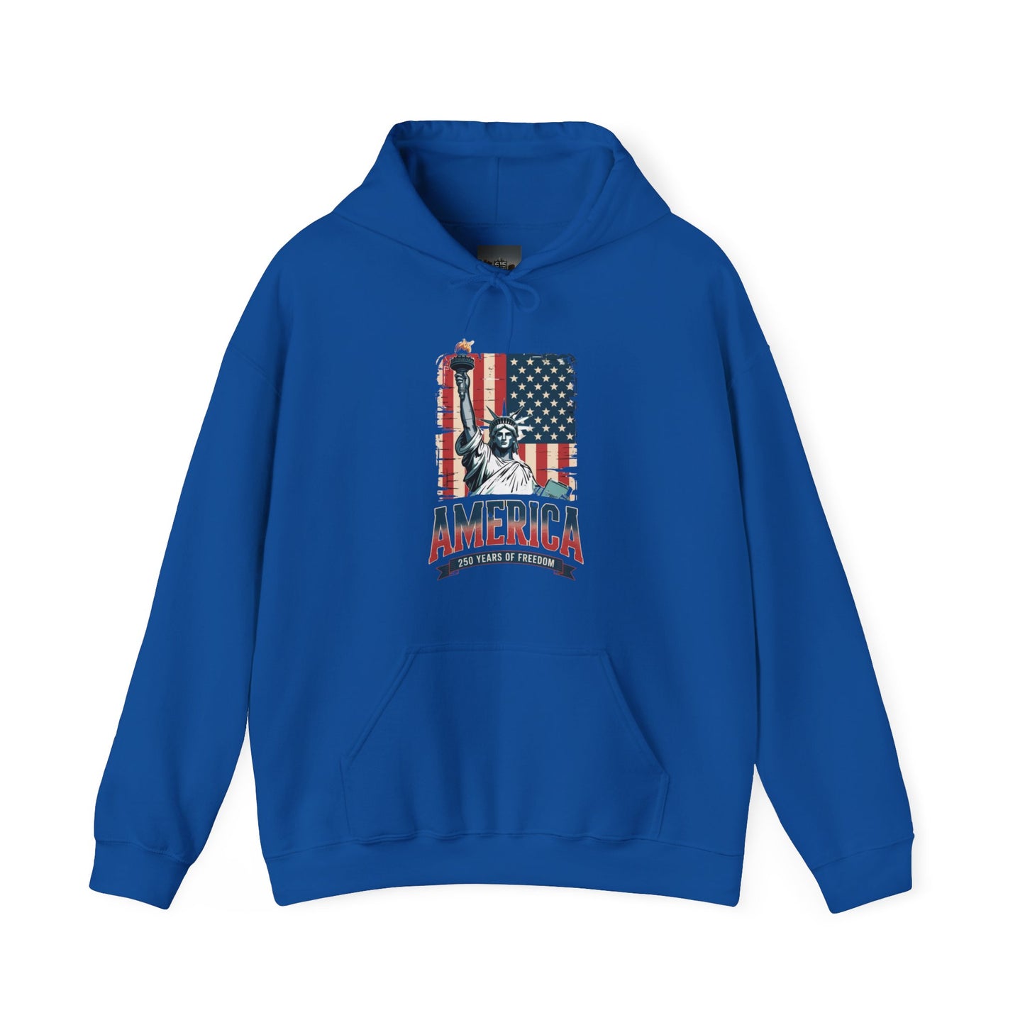 #250 Statue of Liberty American Flag 'America' Patriotic Independence Day Hoodie