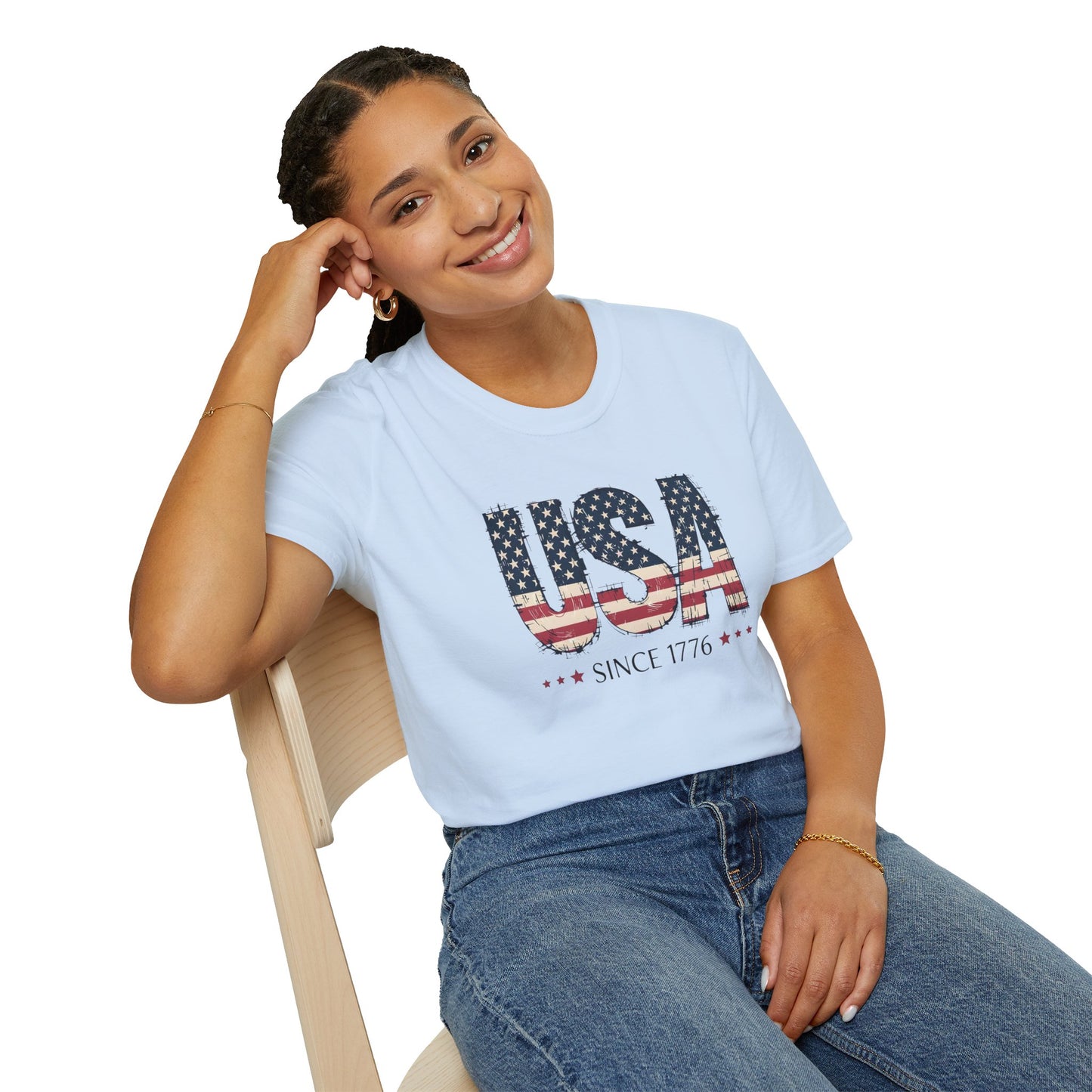 #250 USA Flag "USA Since 1776" Patriotic T-Shirt