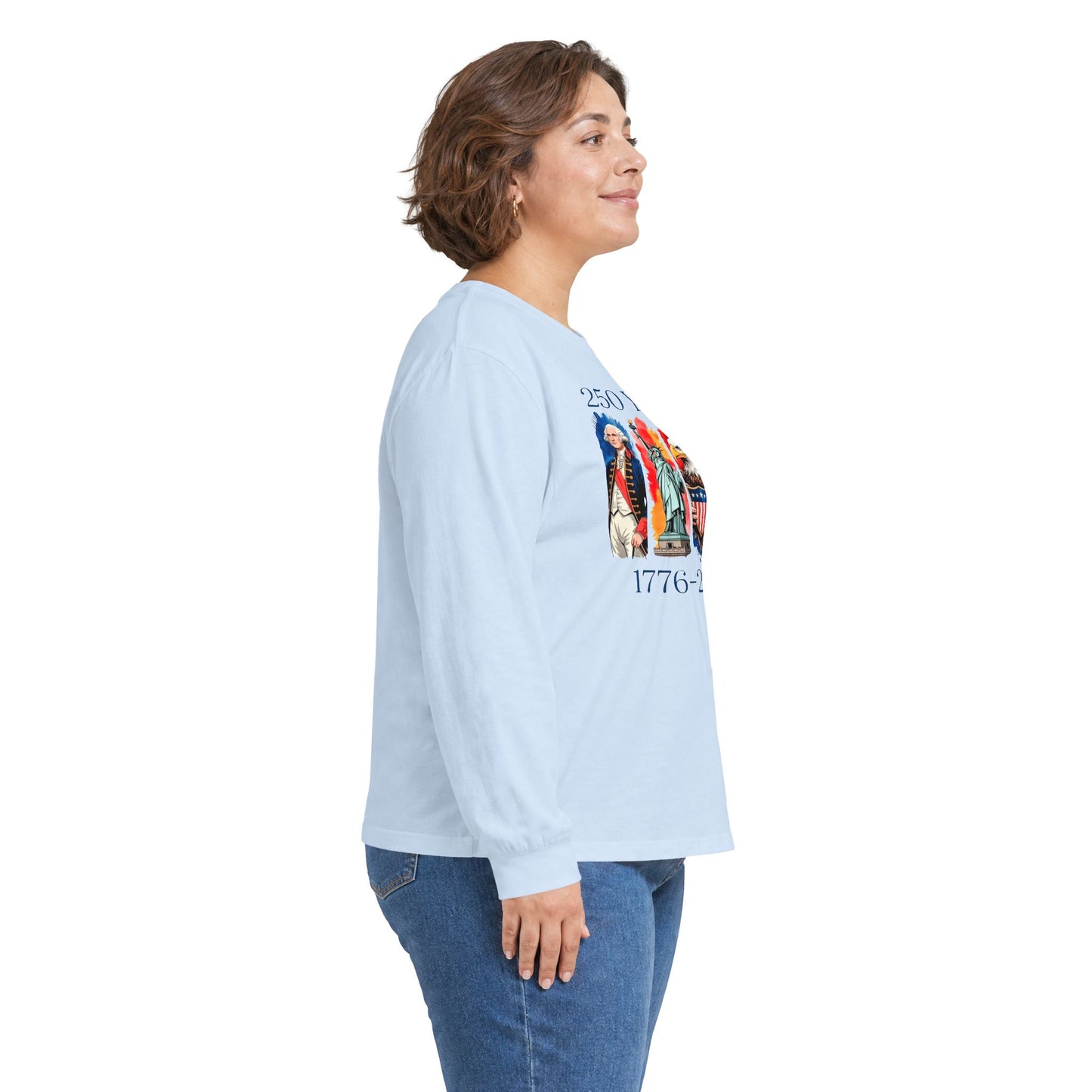 #250 250 Years American History Celebration 1776–2026 Patriotic Long Sleeve Tee