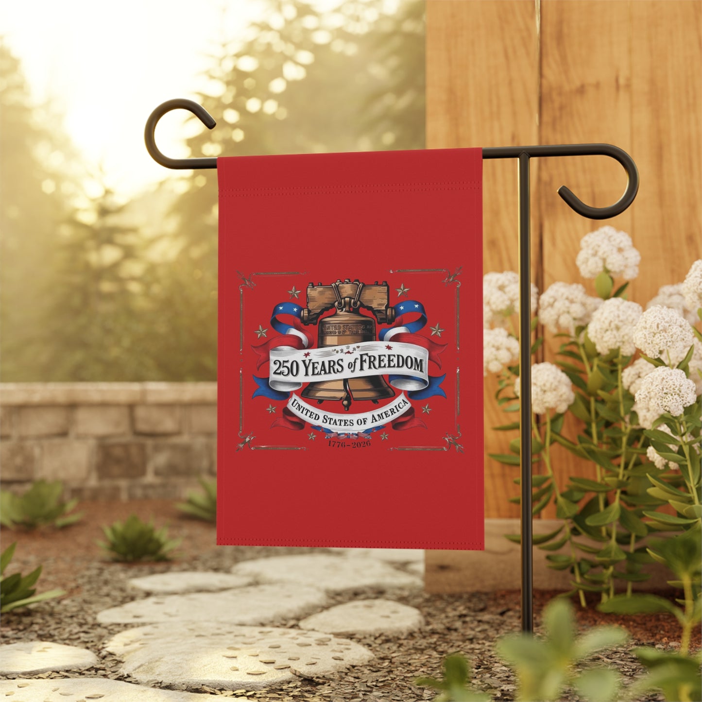 #250 250 Years of Freedom Liberty Bell Garden Flag — House Banner