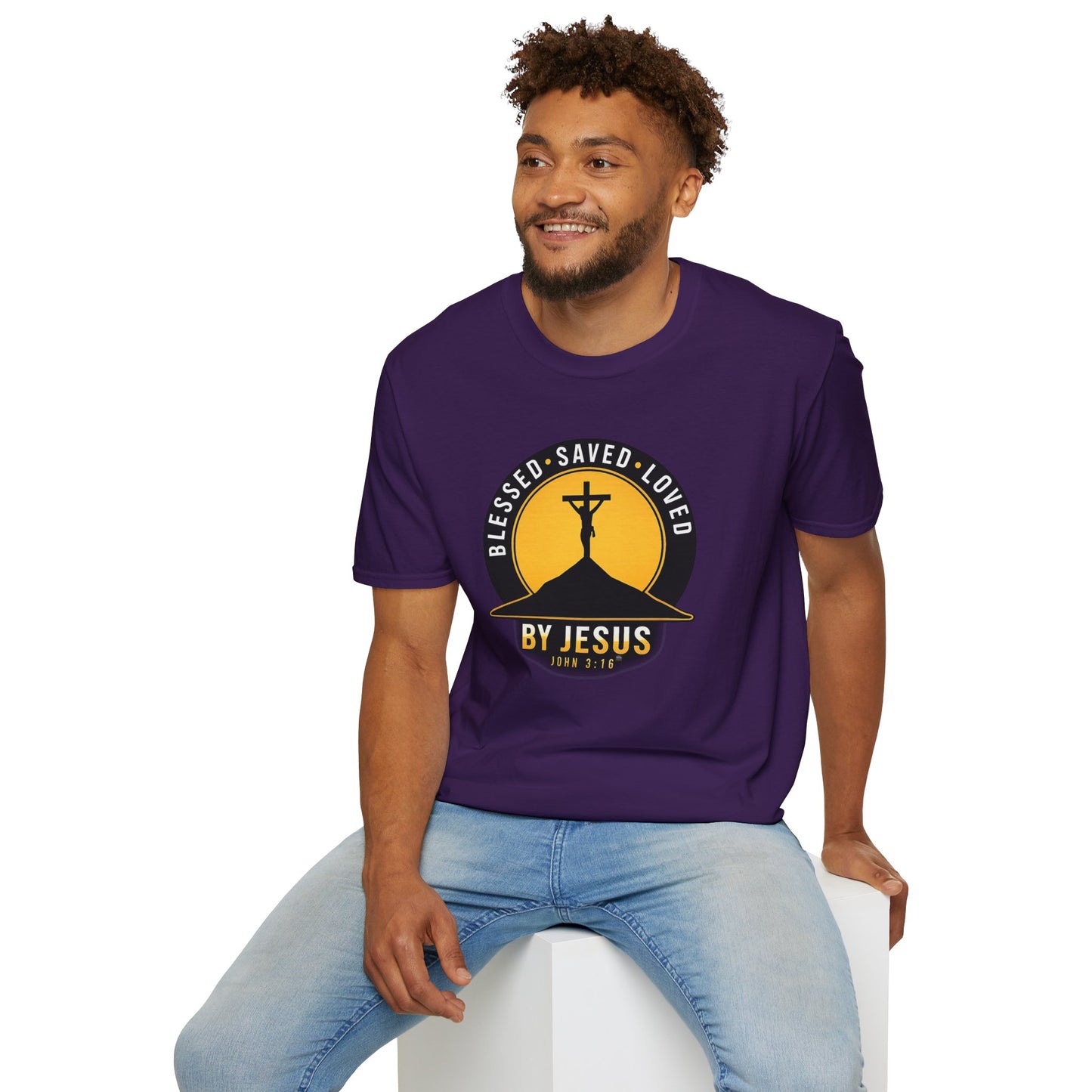 Blessed • Saved • Loved by Jesus T-Shirt — Christian Faith Tee
