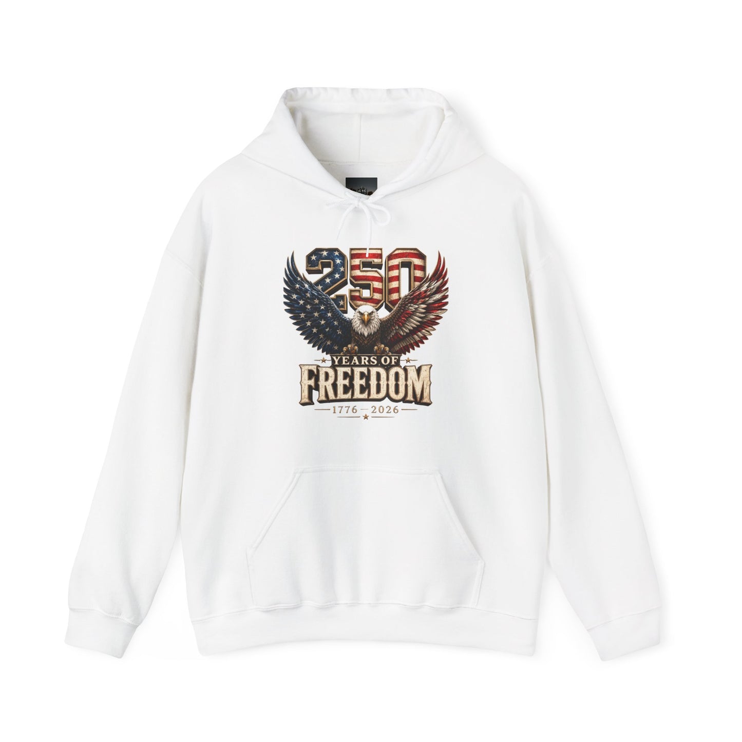 #250 250 Years of Freedom Eagle Patriotic American Flag Anniversary (1776–2026) Patriotic Hoodie