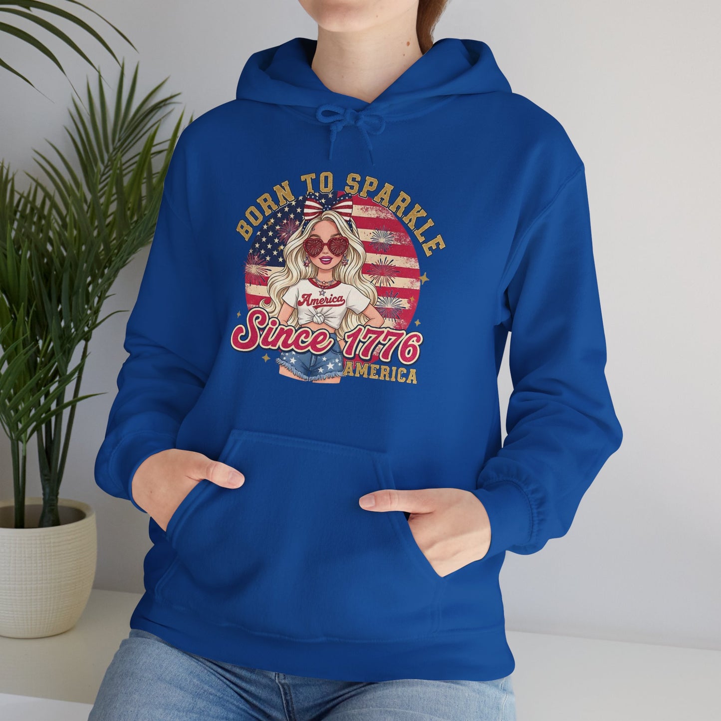 #250 "Born to Sparkle Since 1776" Patriotic Hoodie