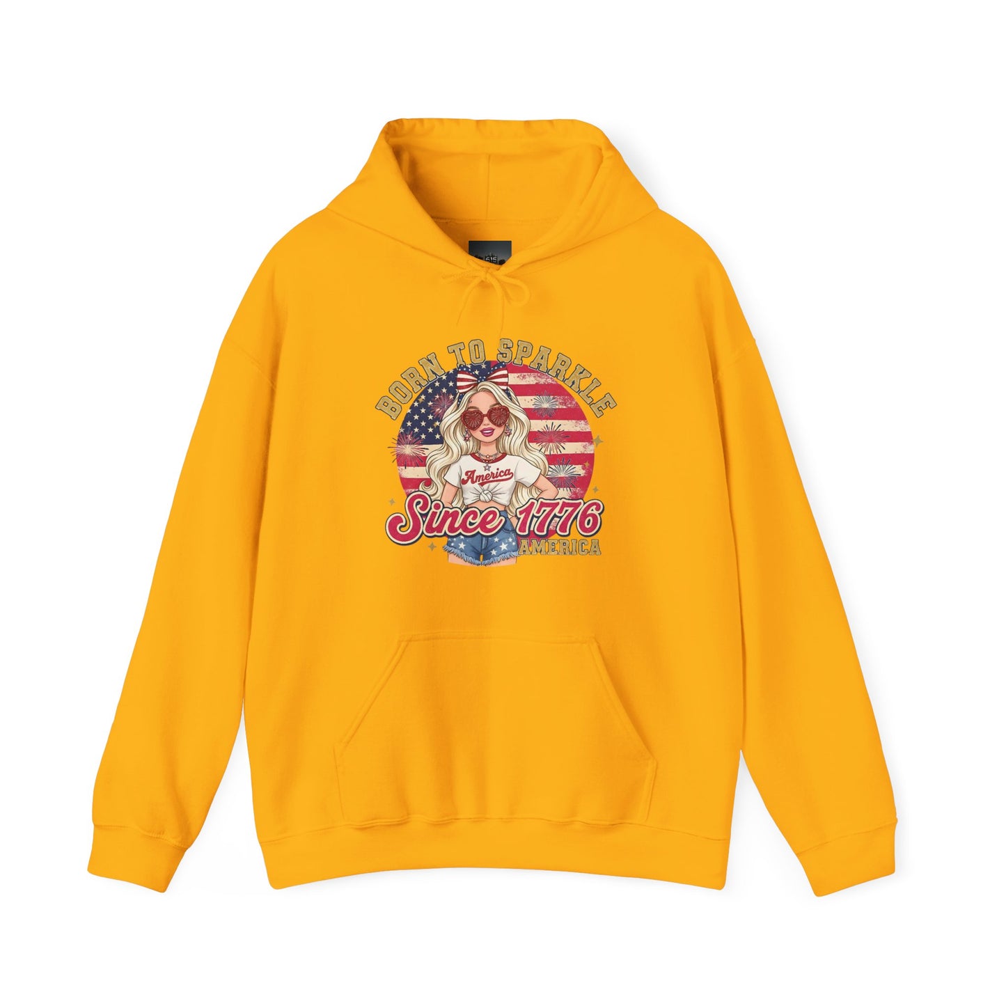 #250 "Born to Sparkle Since 1776" Patriotic Hoodie