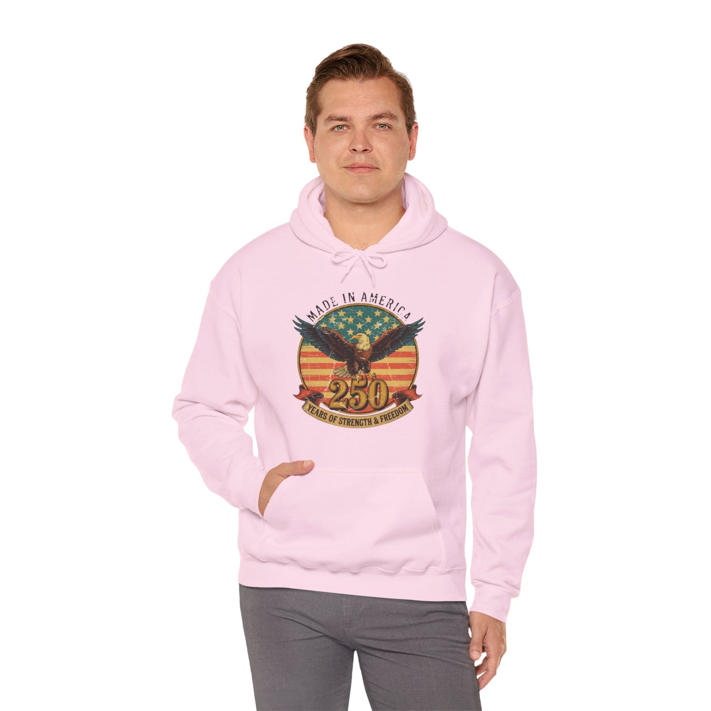 #250 Made in America Eagle 250th Anniversary Patriotic Hoodie
