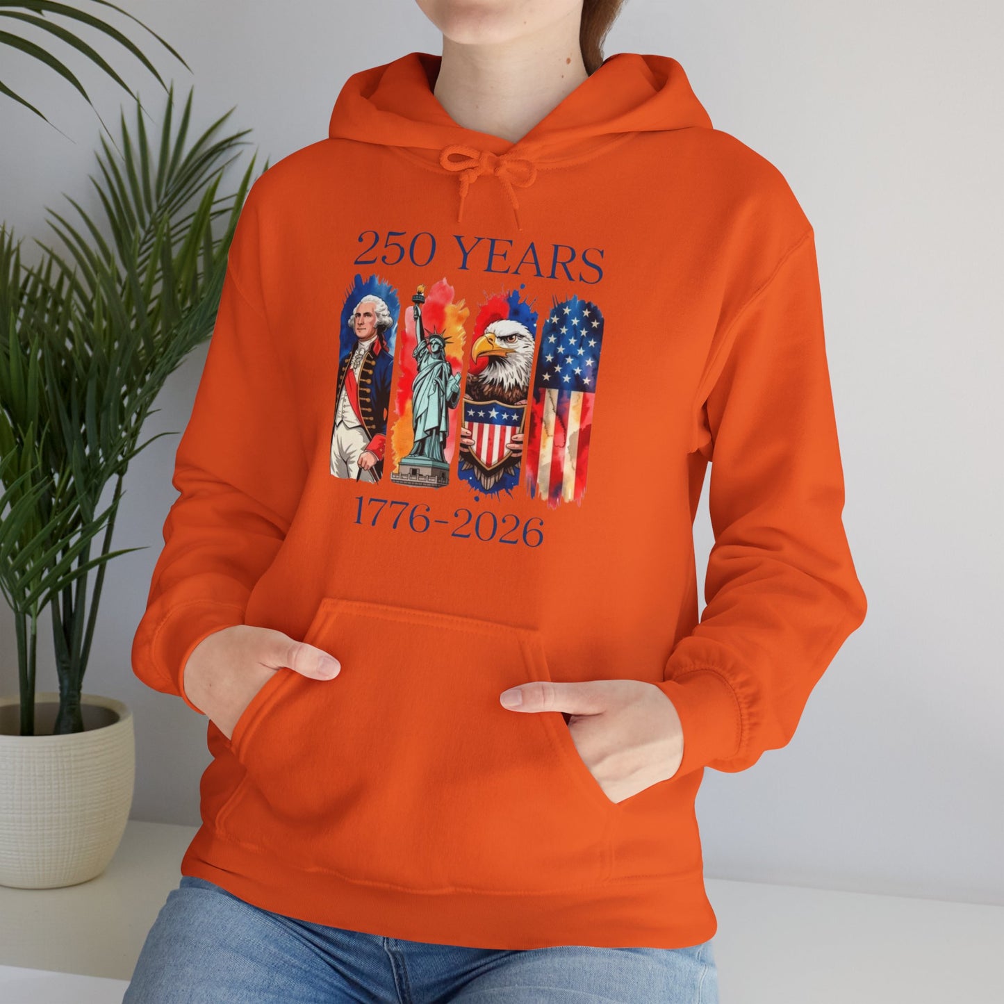 #250 250 Years American History Celebration 1776–2026 Patriotic Hoodie