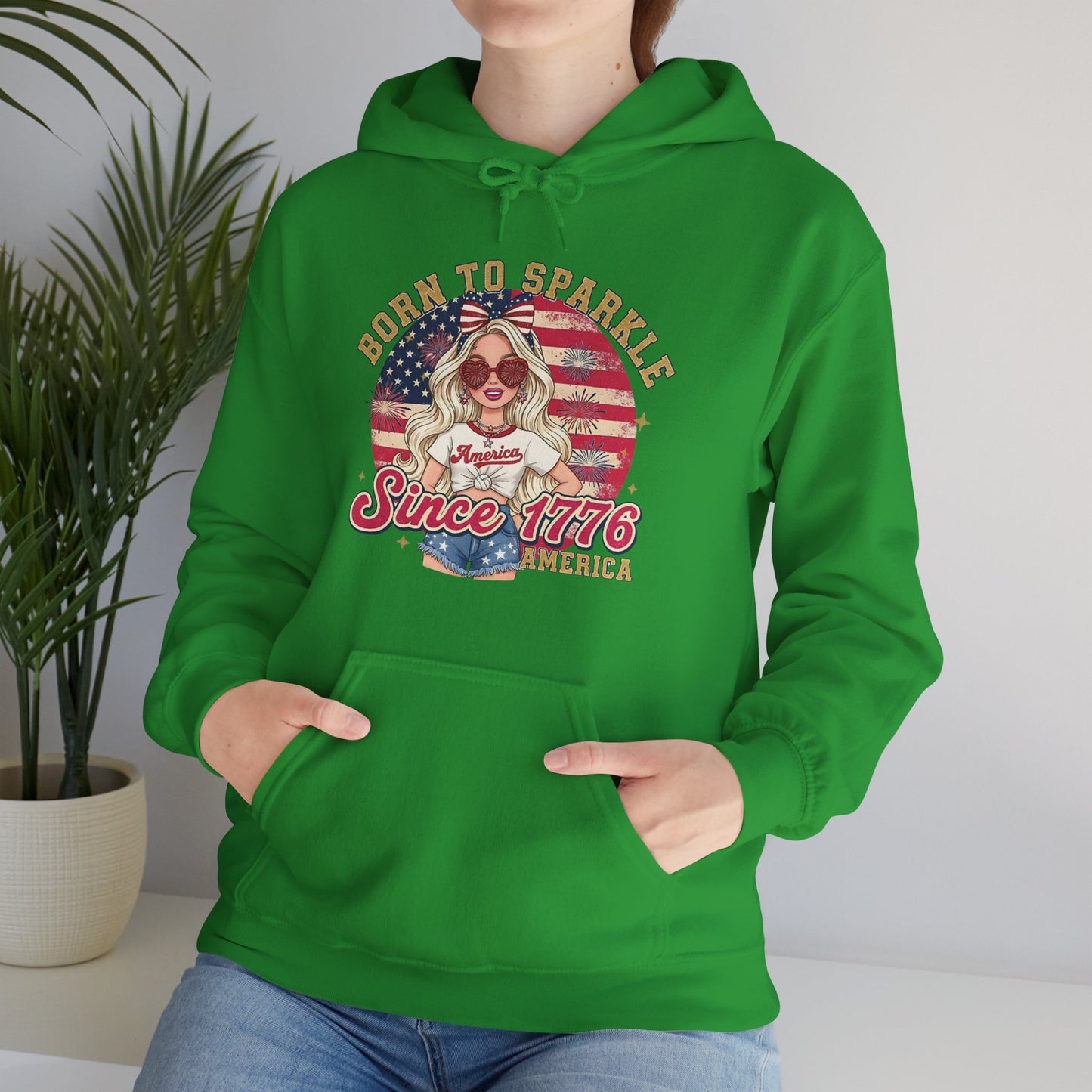 #250 "Born to Sparkle Since 1776" Patriotic Hoodie