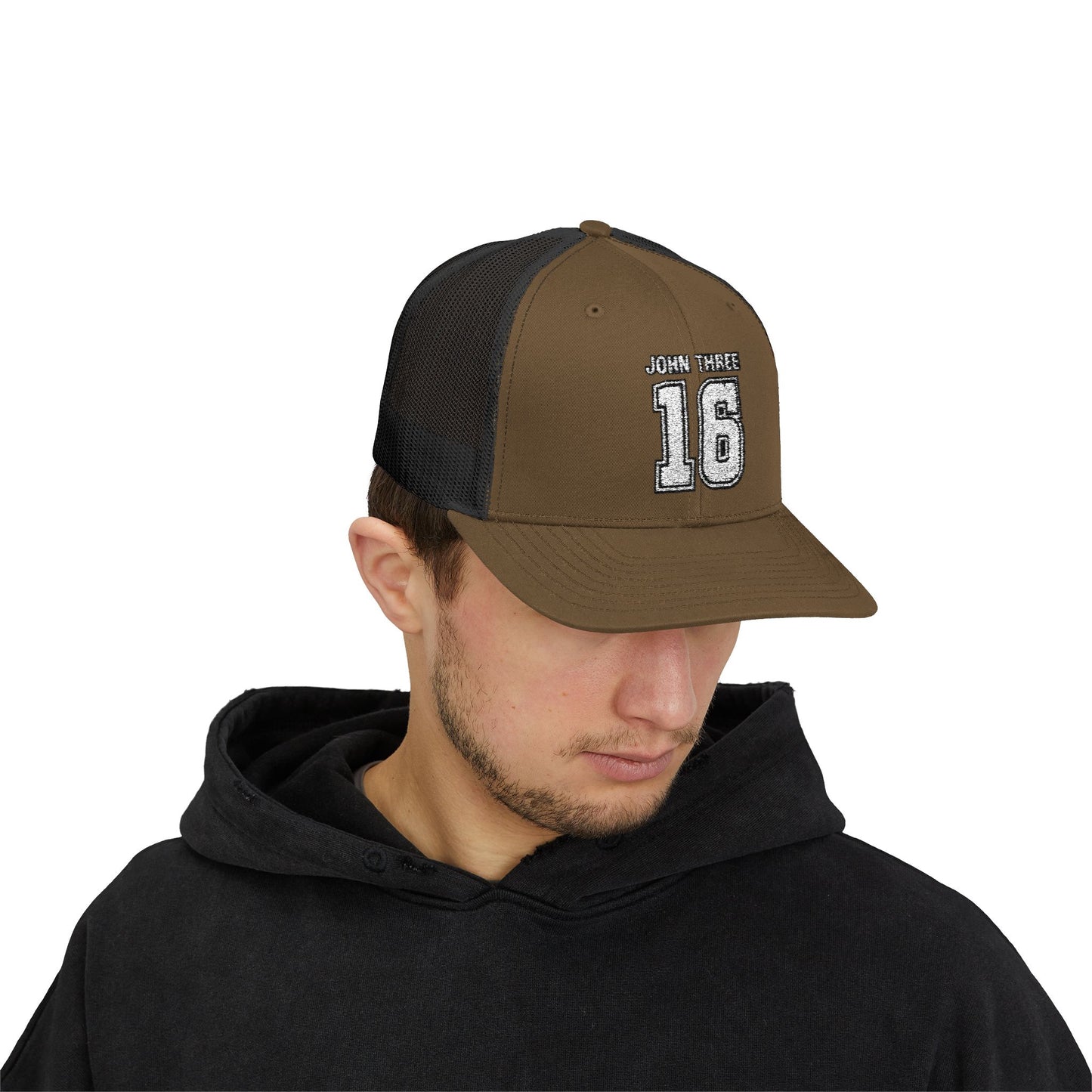 John Three 16 Vintage Varsity Trucker Cap