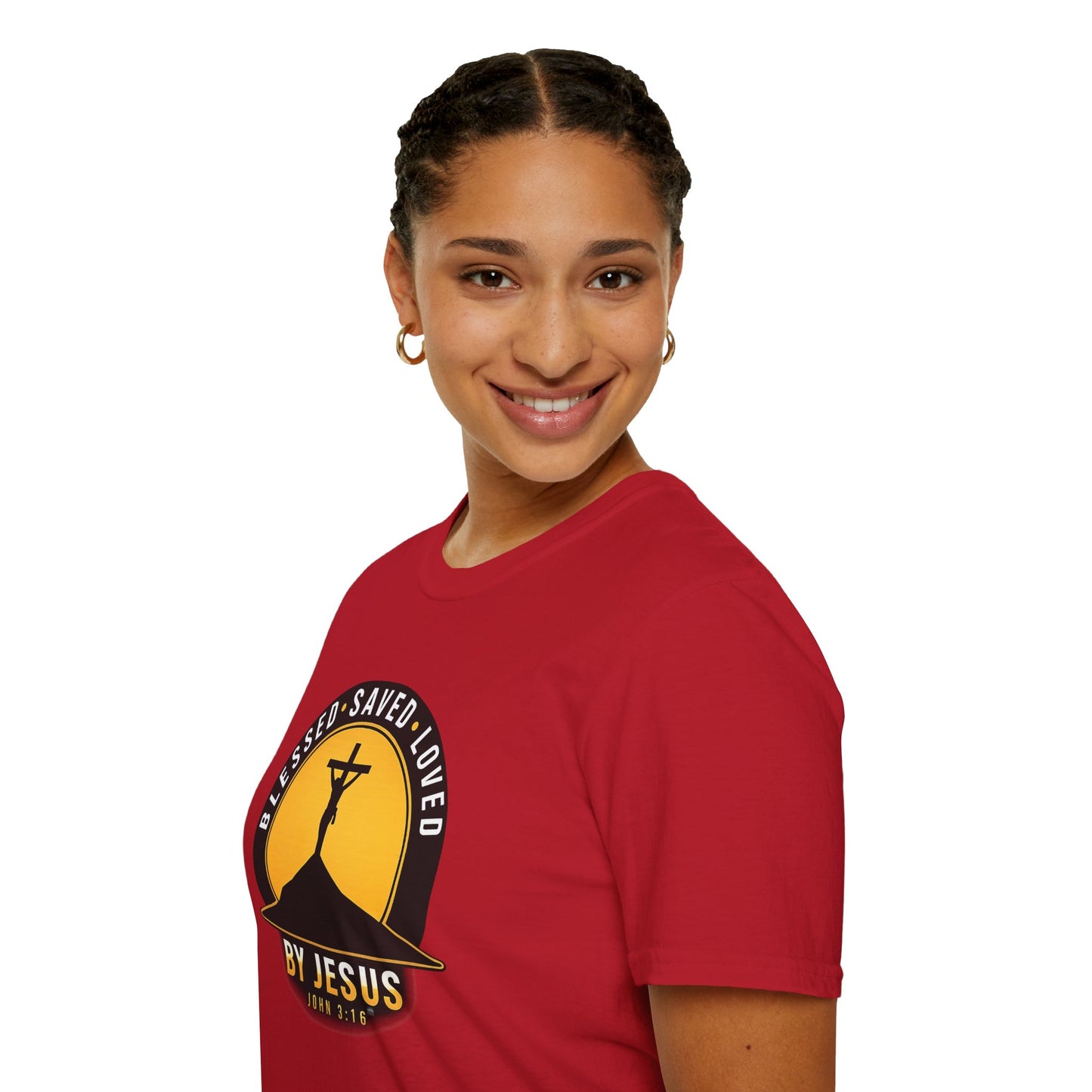 Blessed • Saved • Loved by Jesus T-Shirt — Christian Faith Tee