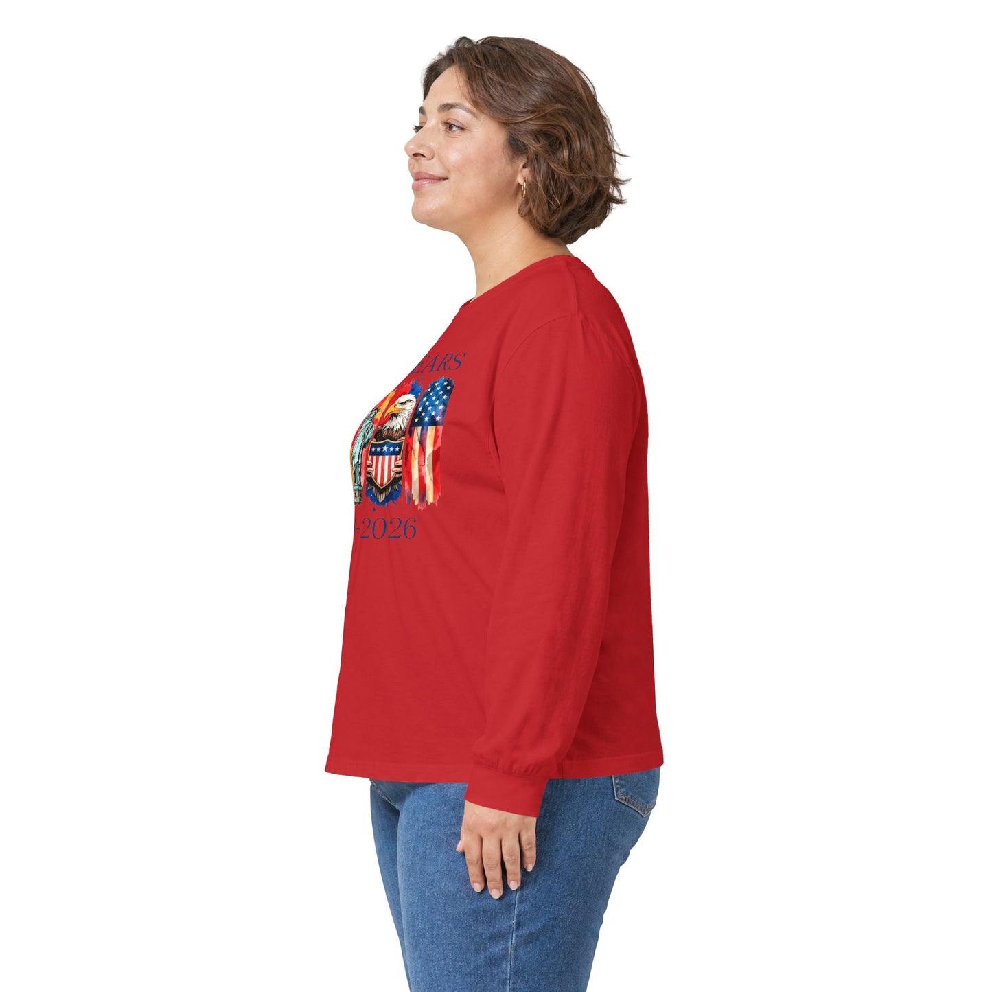 #250 250 Years American History Celebration 1776–2026 Patriotic Long Sleeve Tee