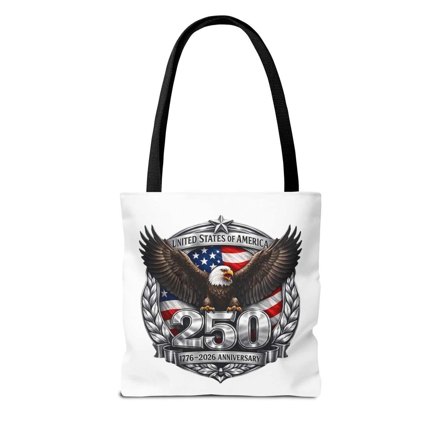 #250 Patriotic Bald Eagle 250 United States Emblem Tote Bag