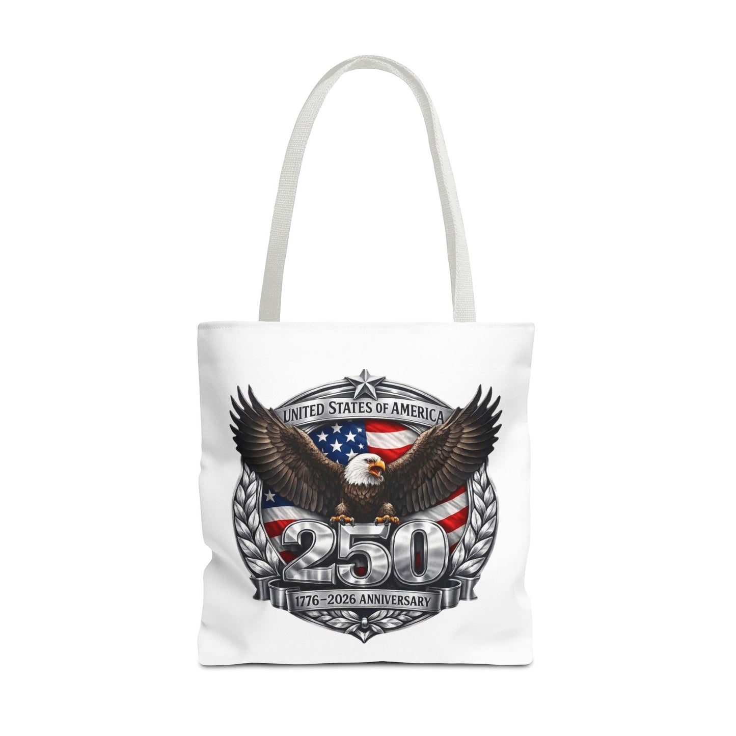 #250 Patriotic Bald Eagle 250 United States Emblem Tote Bag