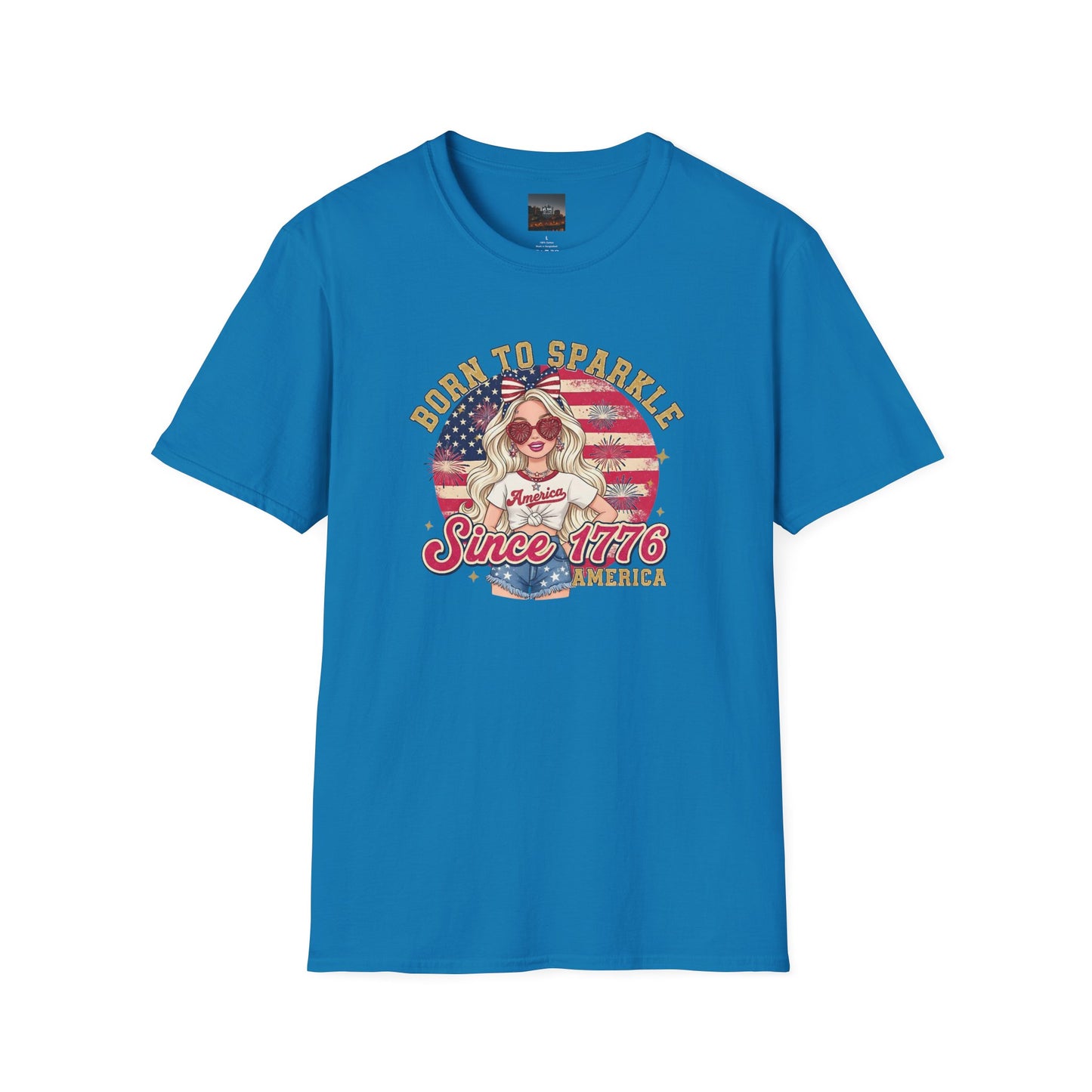 #250 "Born to Sparkle Since 1776" Patriotic T-Shirt