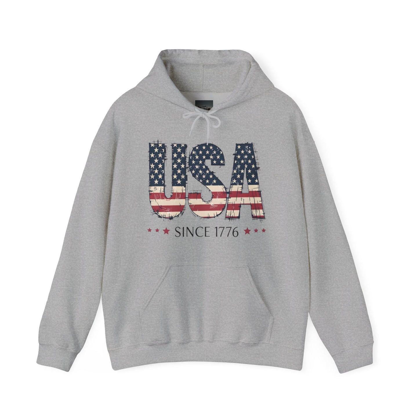 #250 USA Flag "USA Since 1776" Patriotic Hoodie