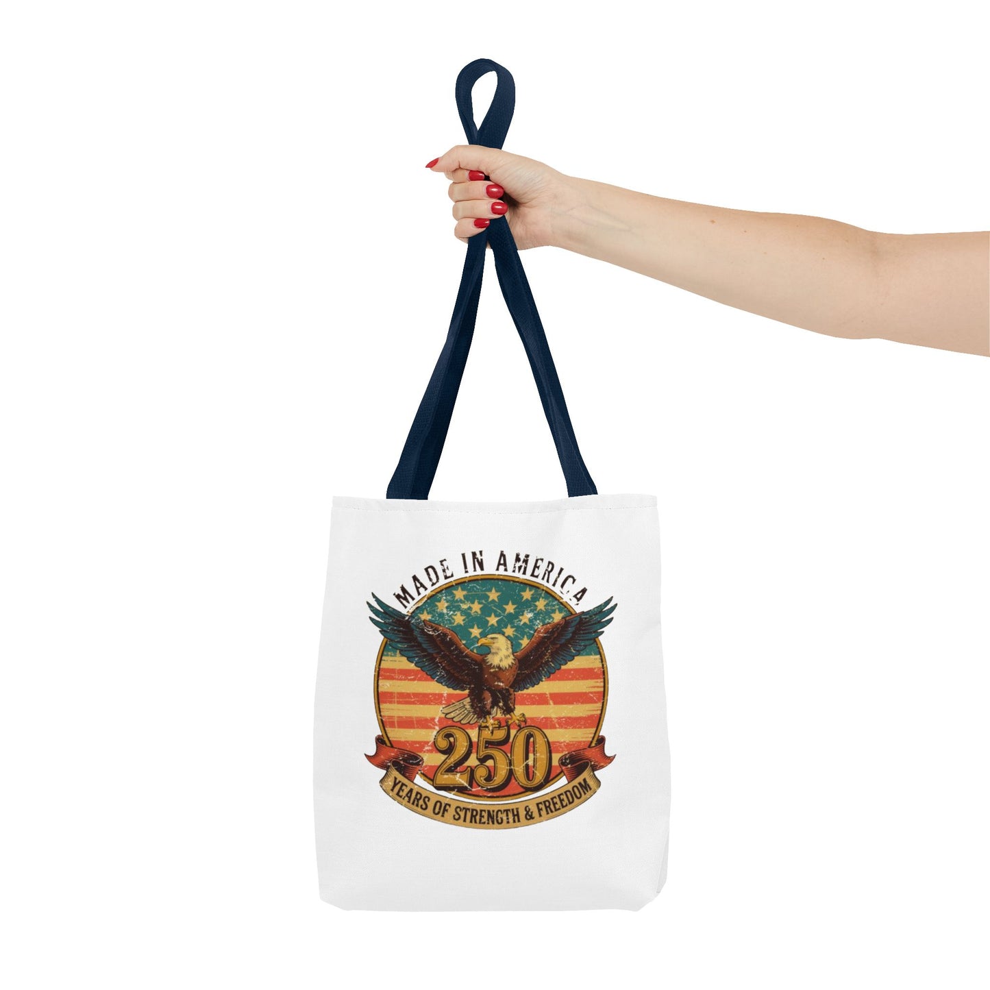 #250 Made in America Eagle 250th Anniversary Patriotic Tote Bag