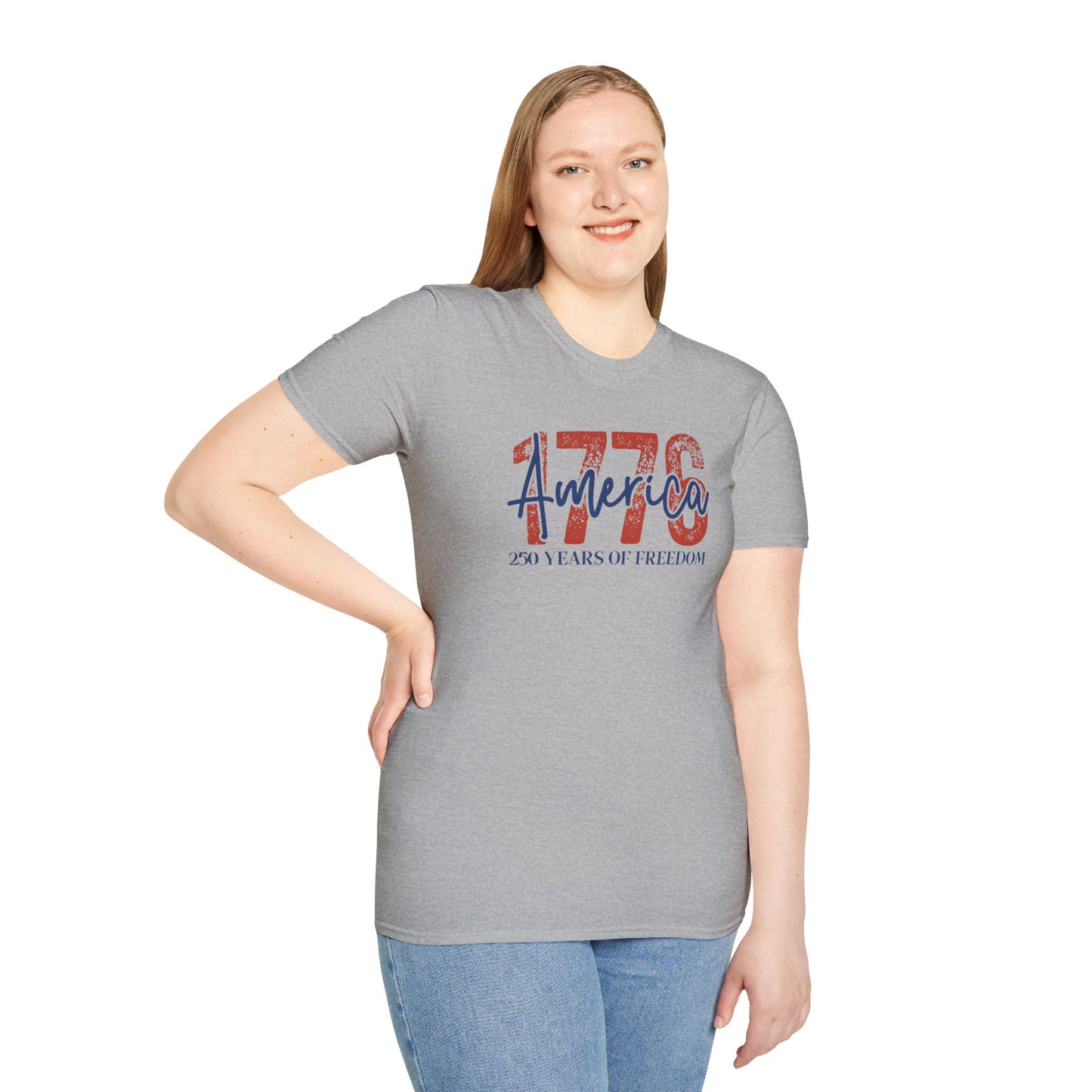 #250 1776 America: 250 Years of Freedom' Patriotic Independence Day Soft-Style Tee