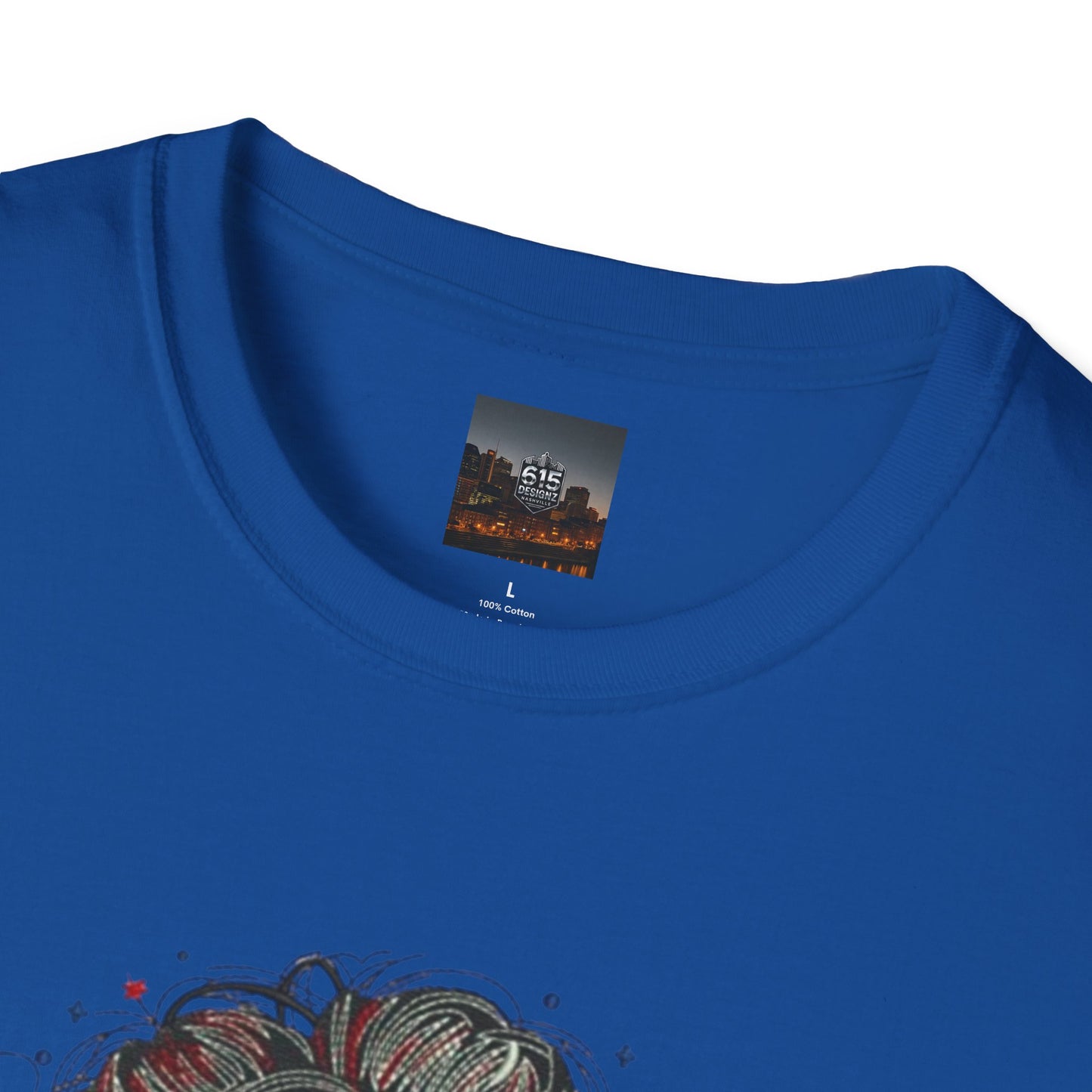#250 "All American Girl" Patriotic Messy Bun T-Shirt