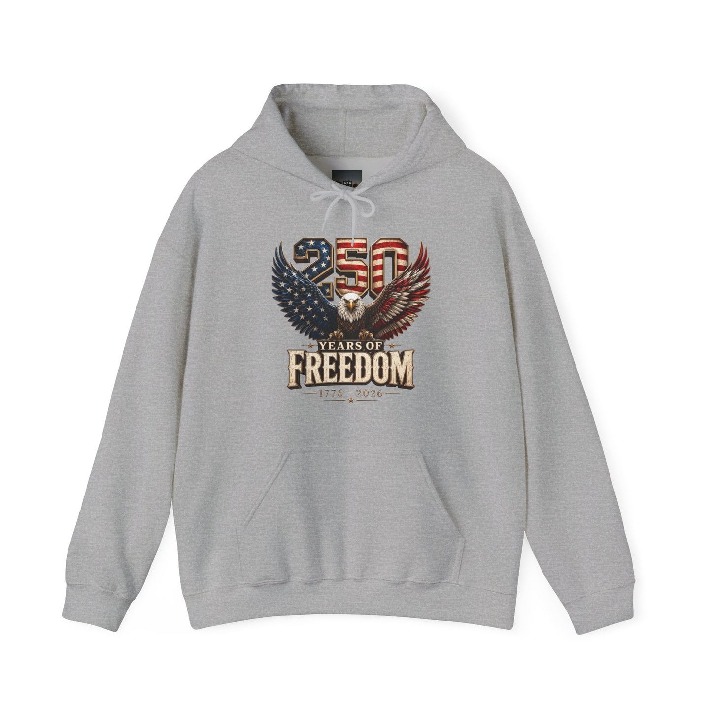 #250 250 Years of Freedom Eagle Patriotic American Flag Anniversary (1776–2026) Patriotic Hoodie