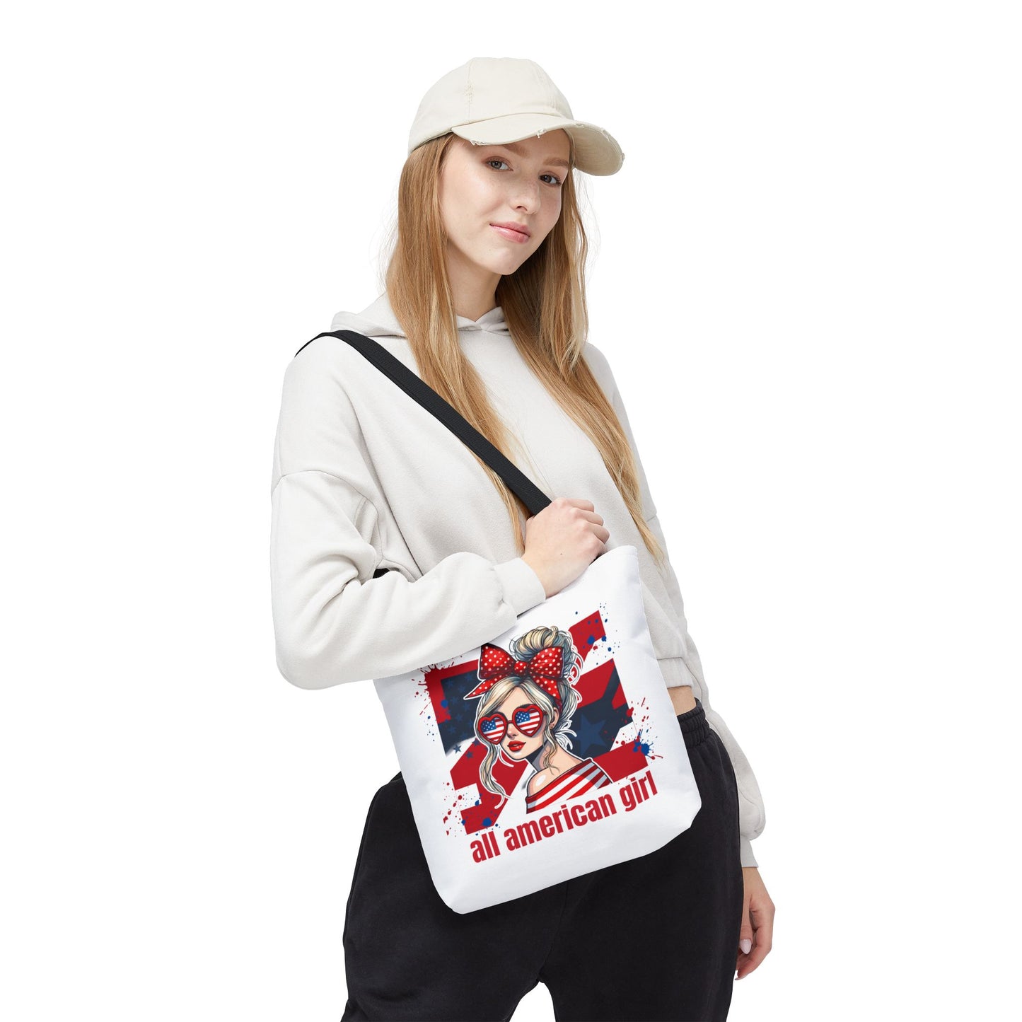 #250 All American Girl Patriotic Tote Bag