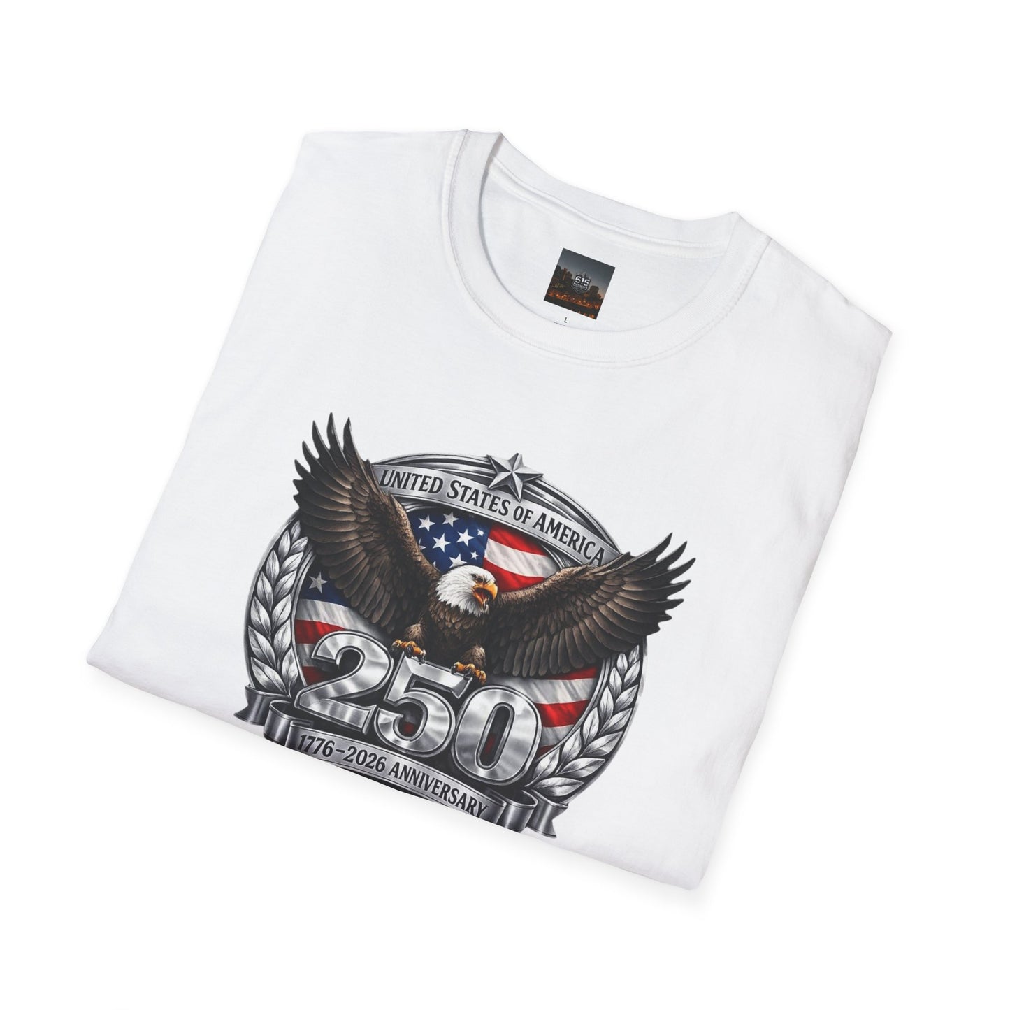 #250 Patriotic Bald Eagle 250 United States Emblem T-Shirt