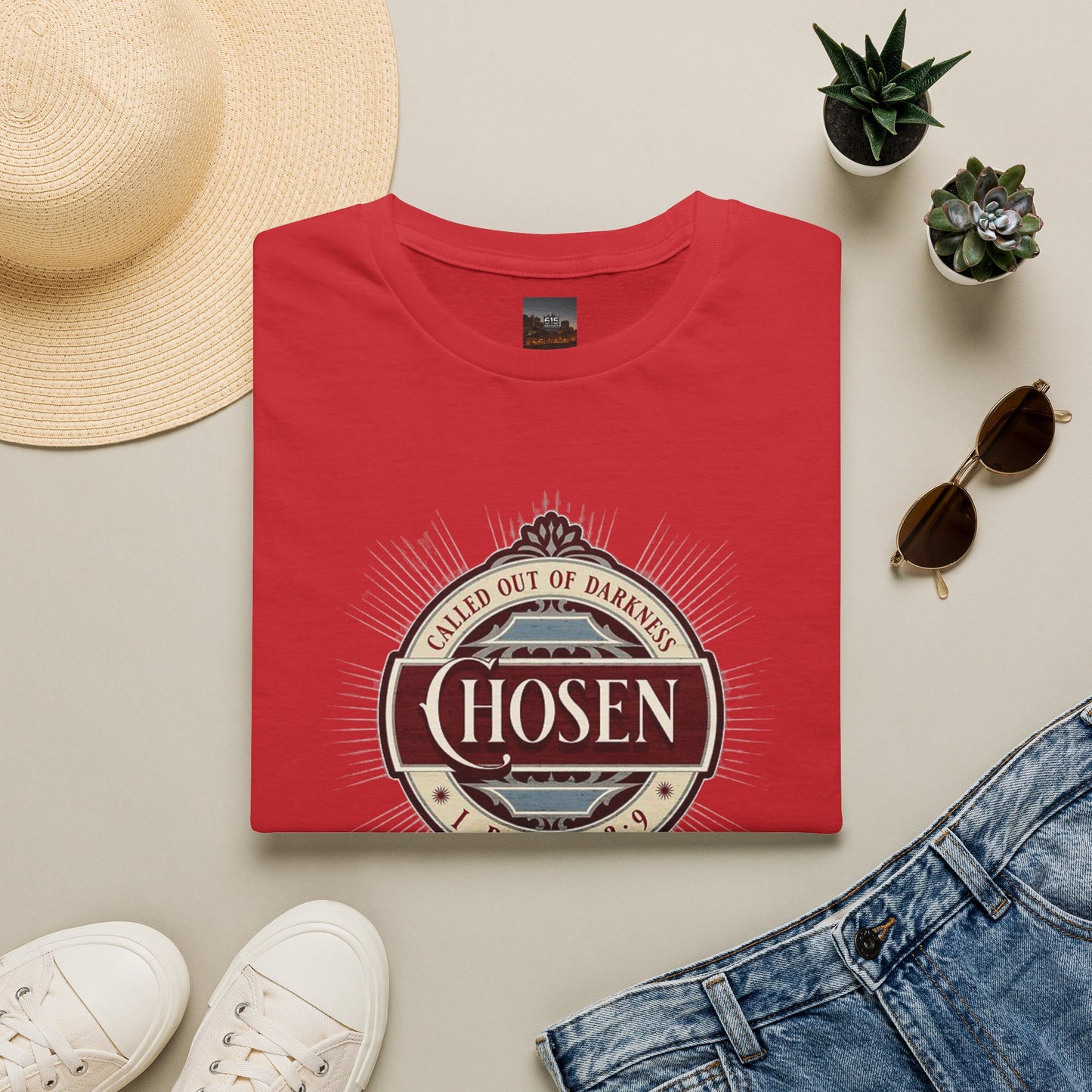 Chosen Graphic T-Shirt — "Called Out of Darkness" Faith Tee