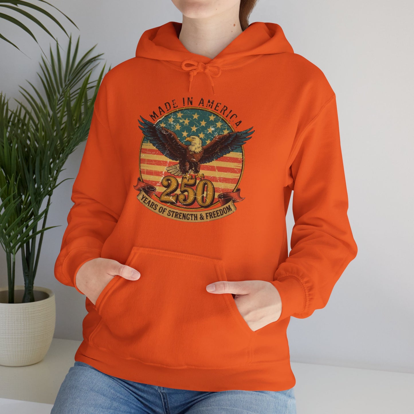 #250 Made in America Eagle 250th Anniversary Patriotic Hoodie