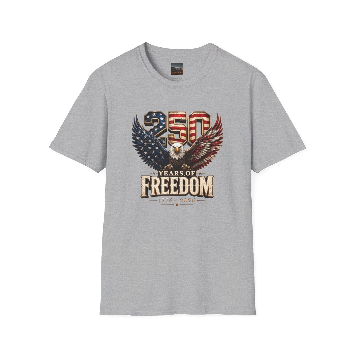 #250 250 Years of Freedom Eagle Patriotic American Flag Anniversary (1776–2026) T-Shirt