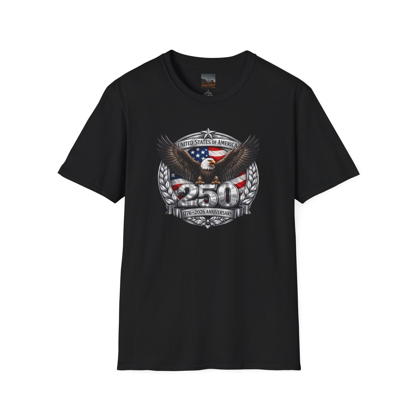 #250 Patriotic Bald Eagle 250 United States Emblem T-Shirt