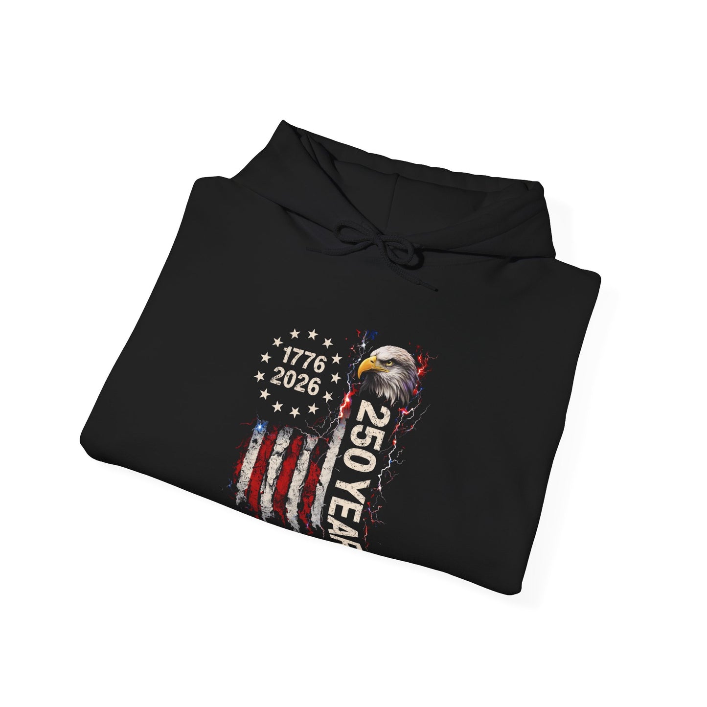 #250 1776-2026 250 Years USA Bicentennial Eagle Hoodie