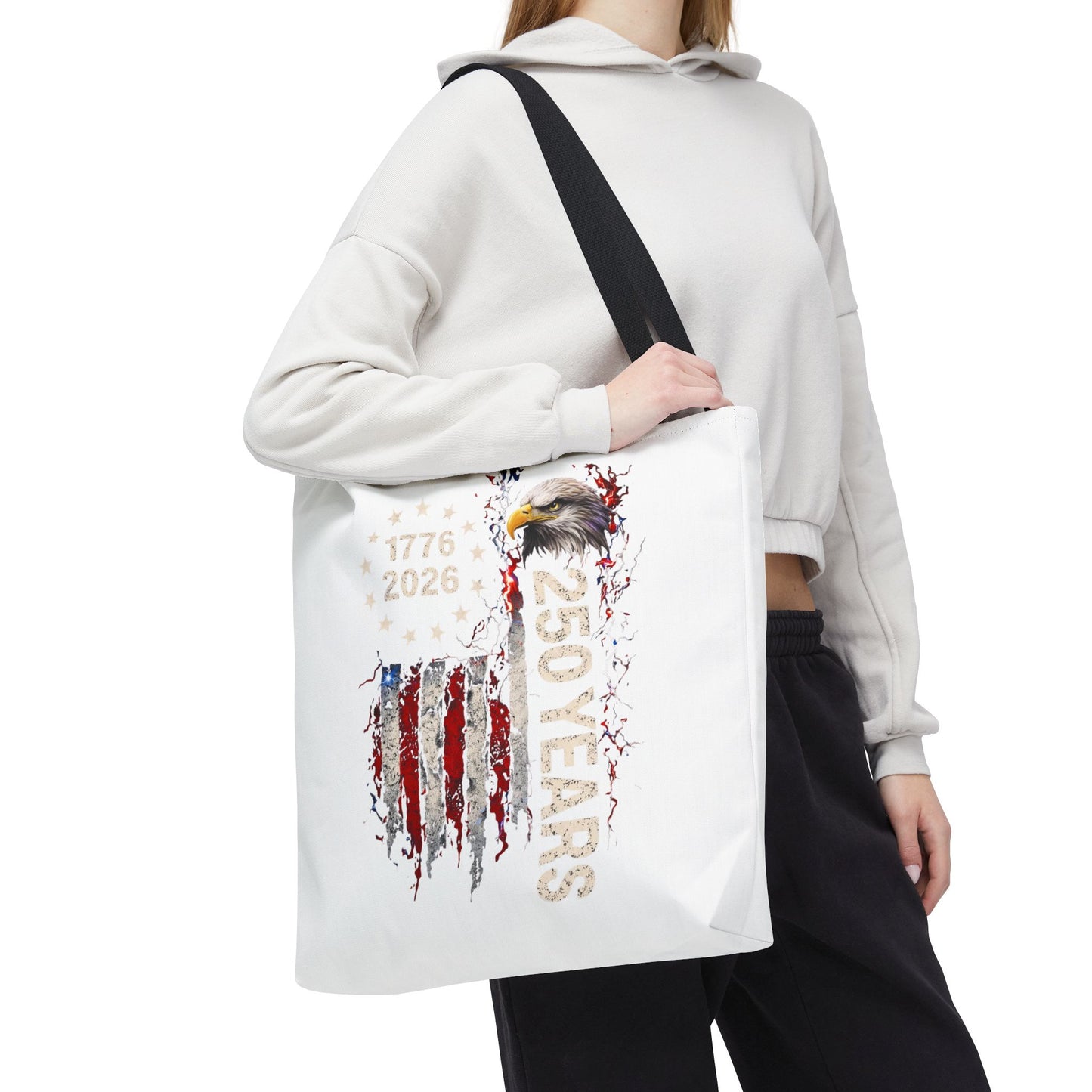 #250 1776-2026 250 Years USA Bicentennial Eagle Tote Bag