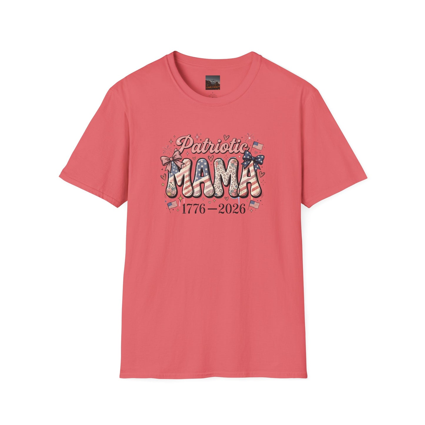 #250 Patriotic Mama 1776–2026 American Flag T-Shirt